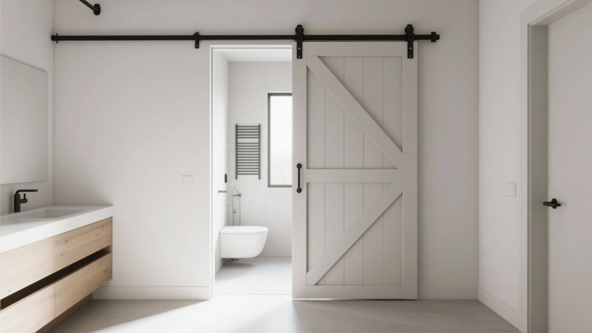 Bi-Fold Door with Top Rail (Compact Bathrooms)