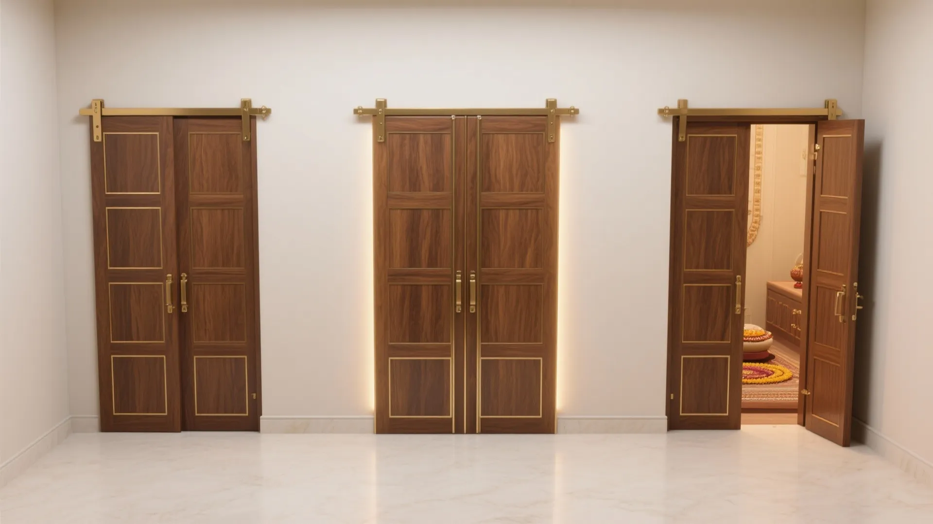 Bi-Fold Prayer Doors for Tight Alcoves