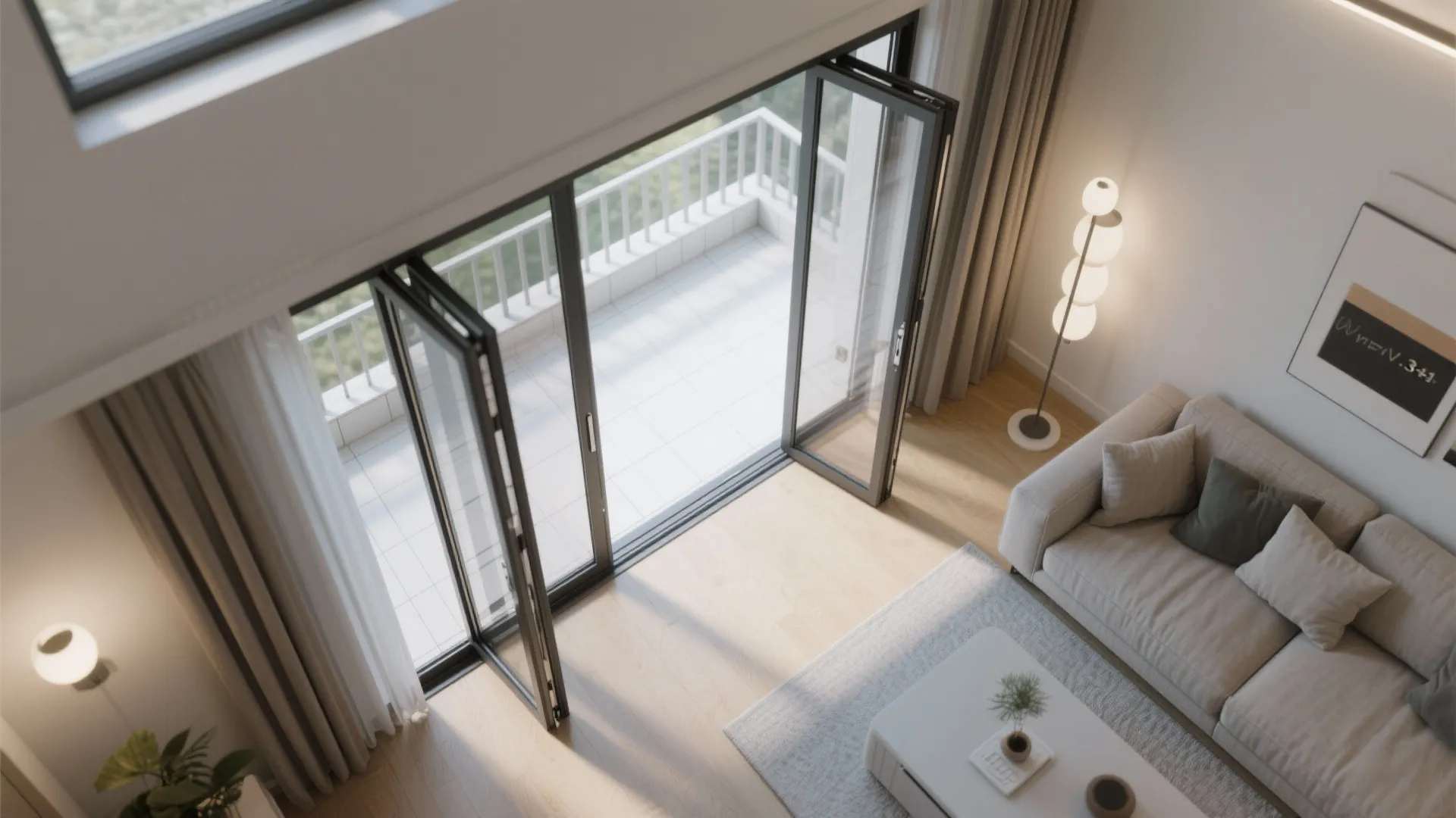 Idea 2: Folding glass walls to blur indoors and outdoors