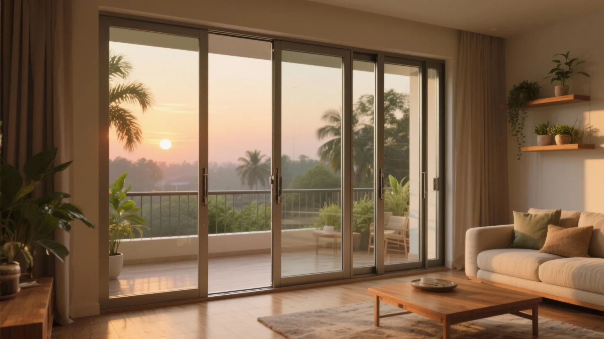 Bi-Fold Doors to Merge Living and Balcony