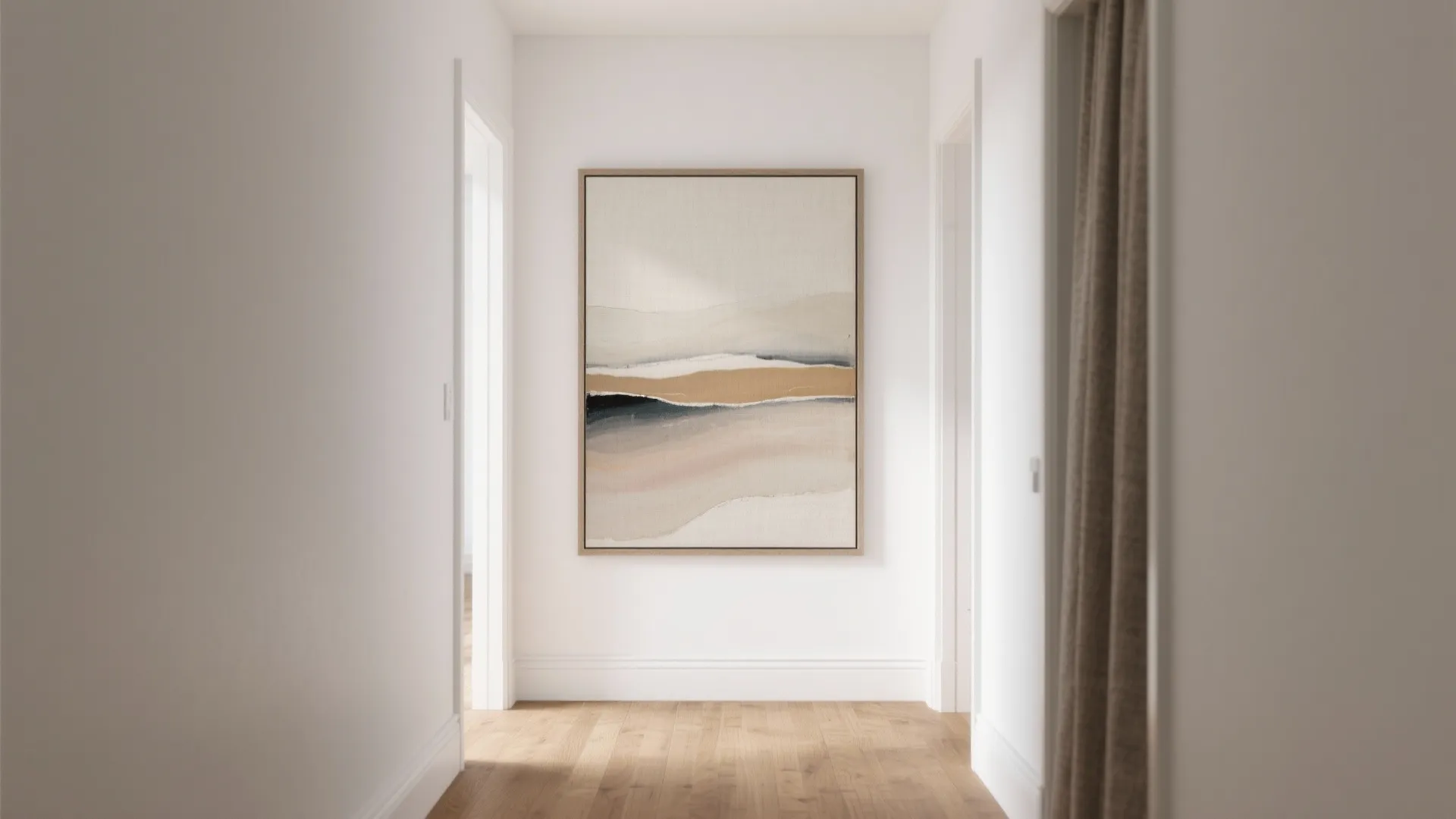 One Big Statement: Oversized Canvas in a Tight Space