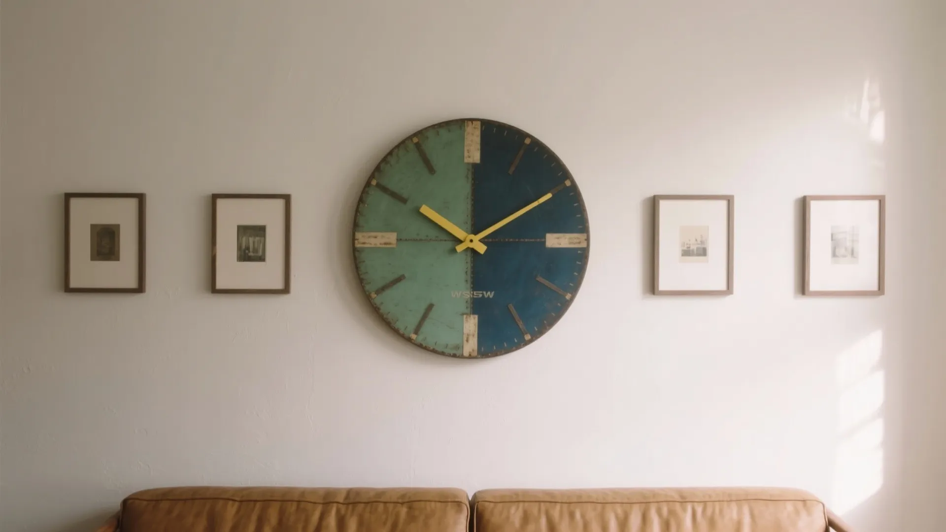 Oversized Statement Clock in a Gallery Wall