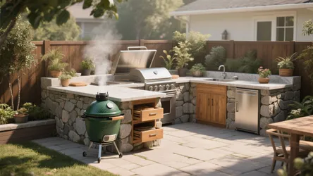 5 Smart Ideas for a Green Egg Built-In Outdoor Kitchen