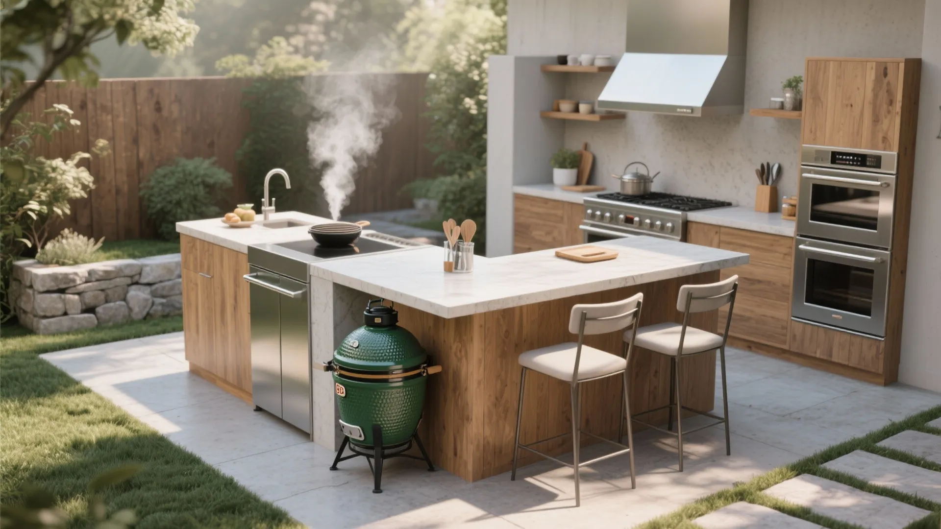 Big Green Egg Outdoor Kitchen Ideas (5 Inspo)