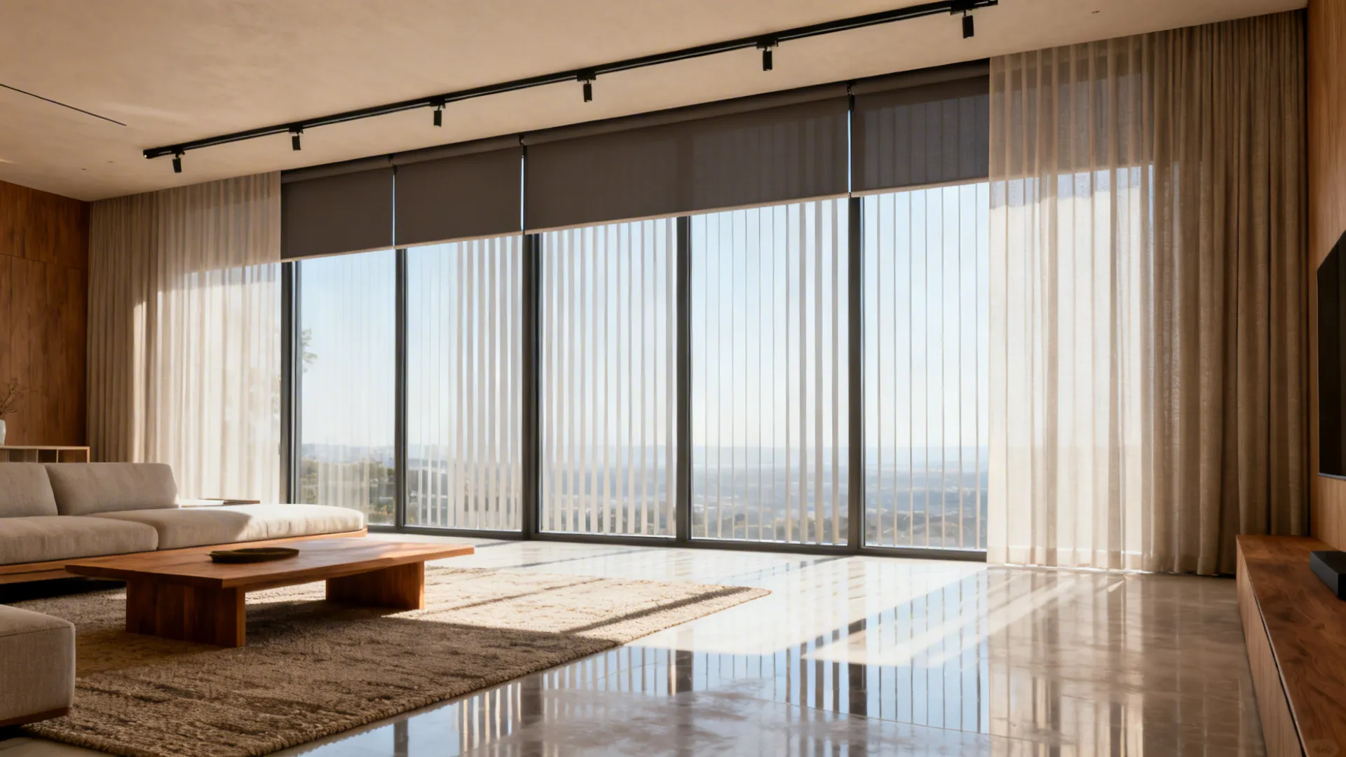 5 Blinds Ideas for Large Living Room Windows