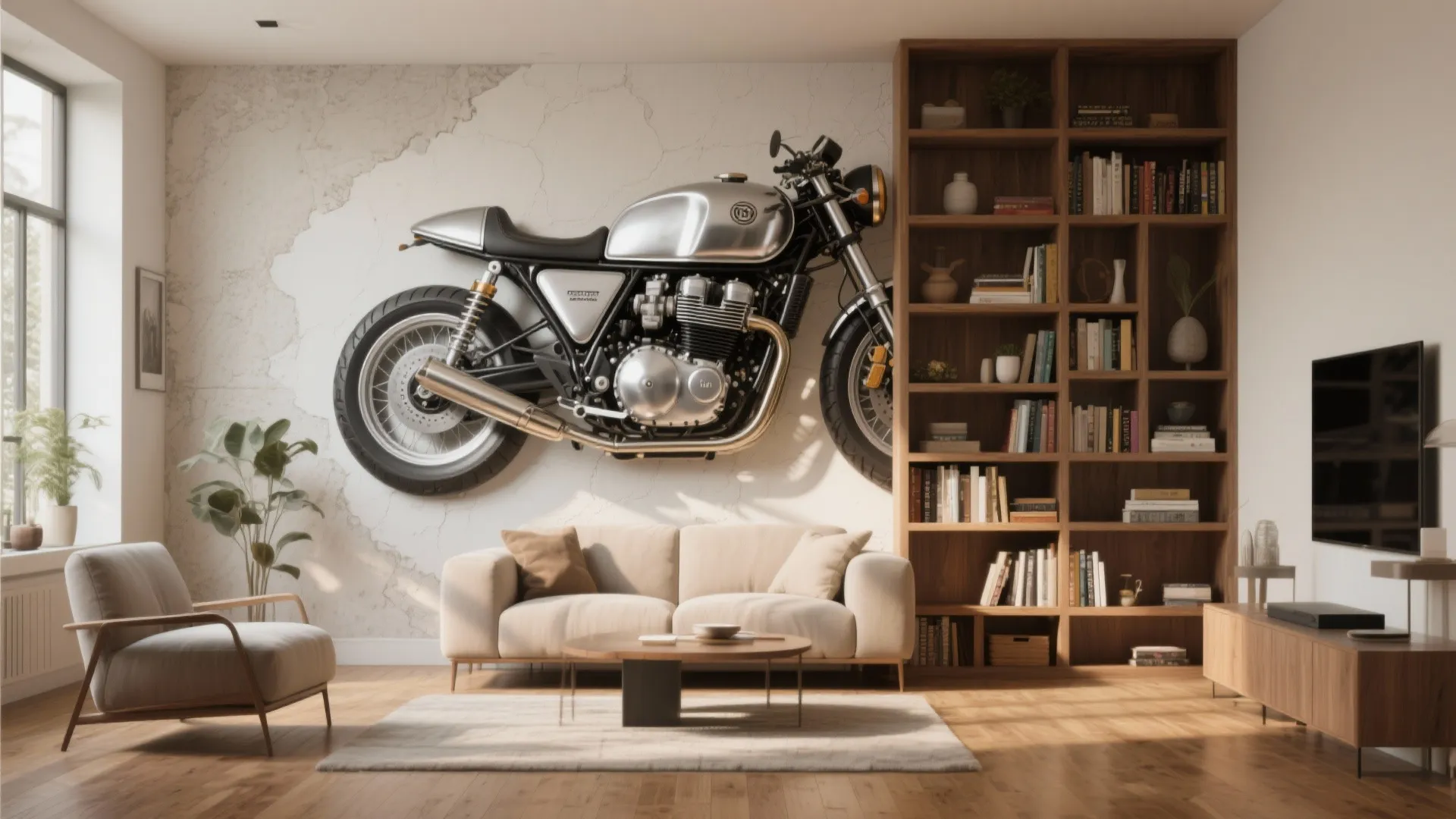 Motorcycle Wall Painting: 5 Creative Ideas: Five practical and playful motorcycle wall painting ideas to upgrade your space