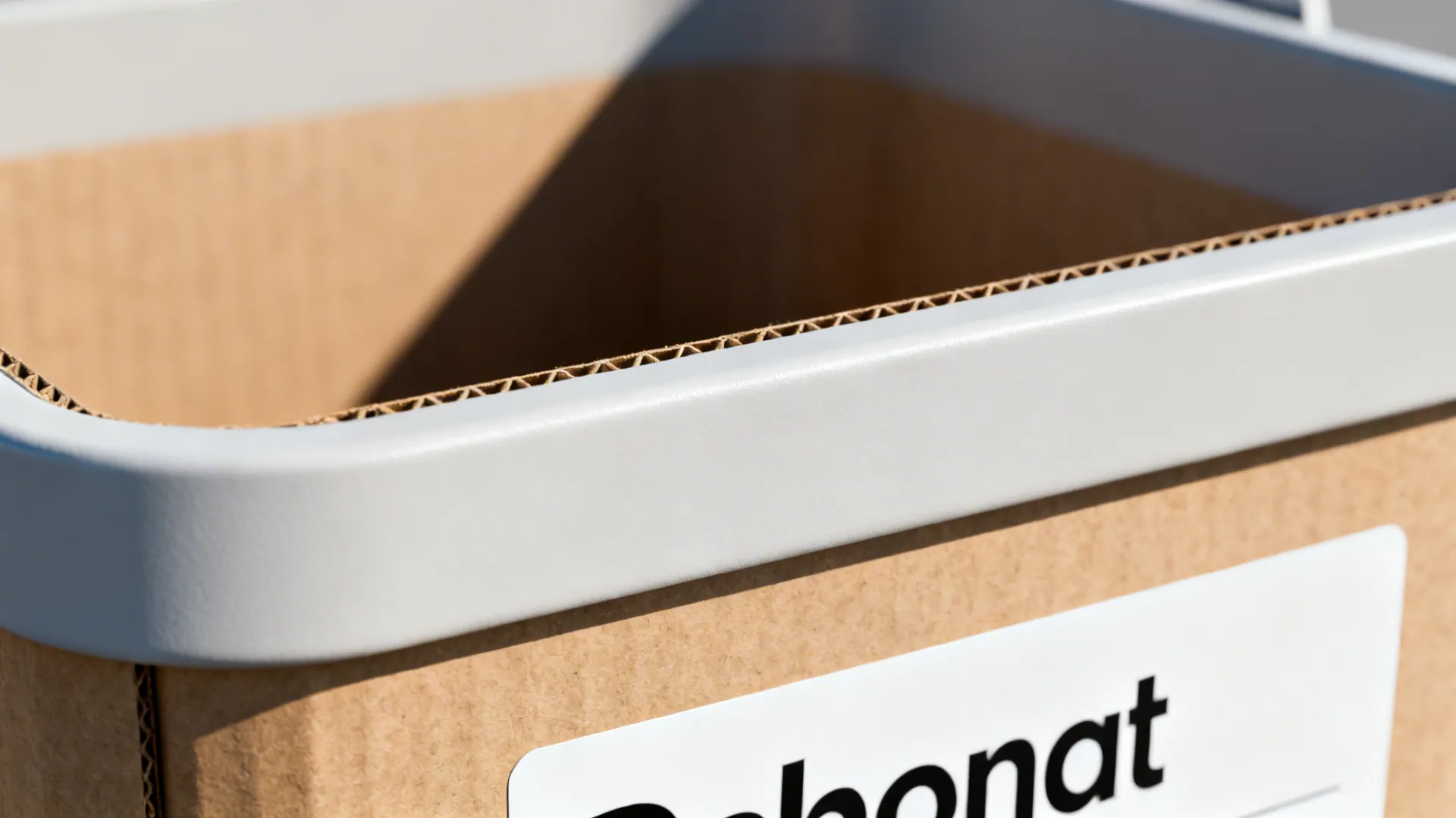 Painted Cardboard Pantry Bins with Labels