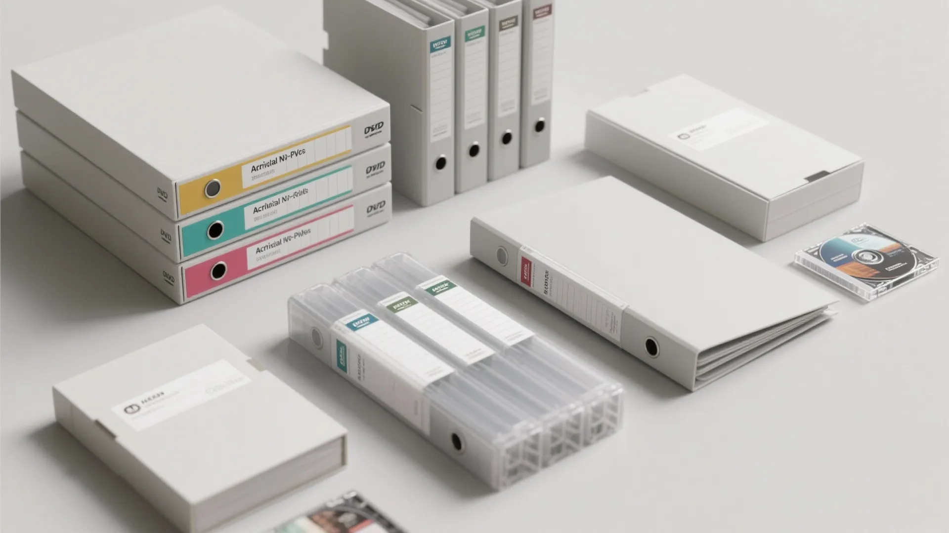 4. Binder sleeves and slim archival boxes