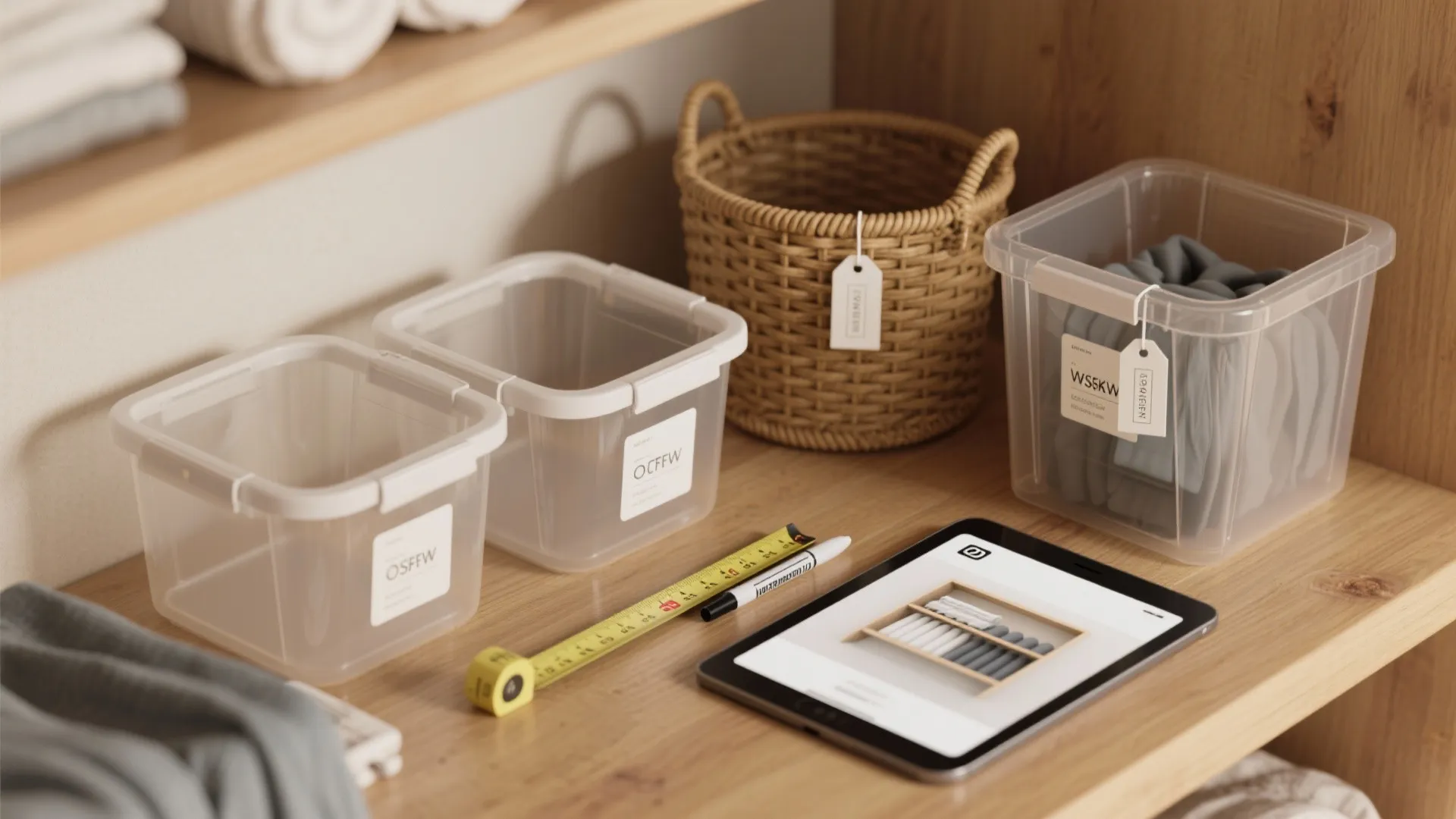 5. Smart bins, labels, and a quick 3D check