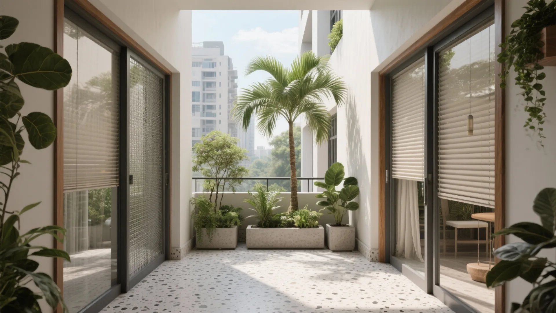 Biophilic Courtyard and Breezy Balconies: Air, Light, Greenery