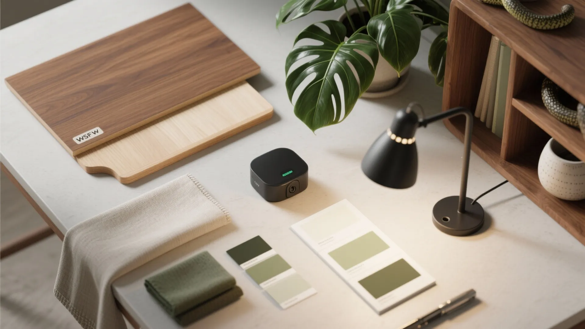 Biophilic cues, clean air, and warm materials