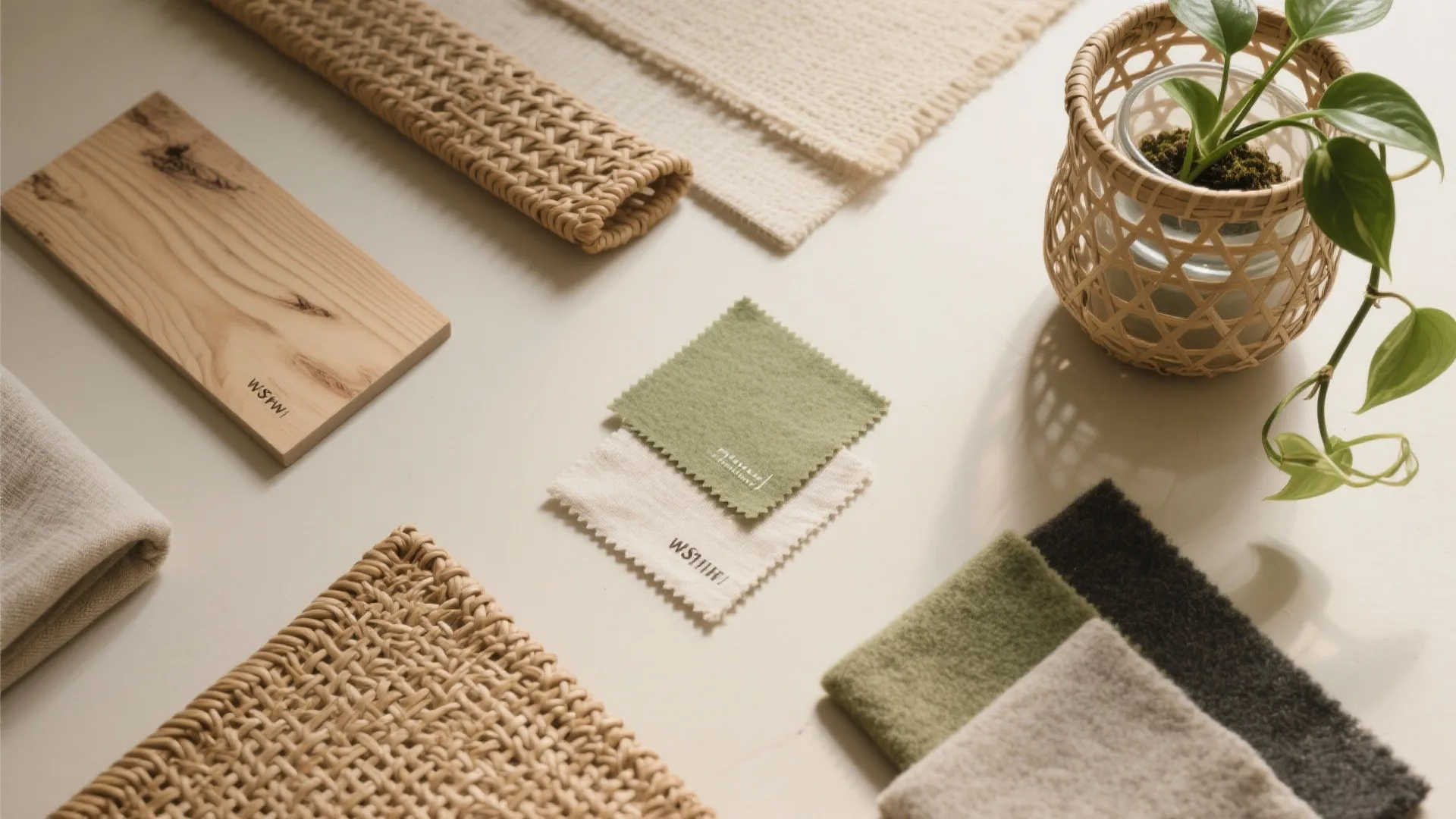 Biophilic textures and warm neutrals