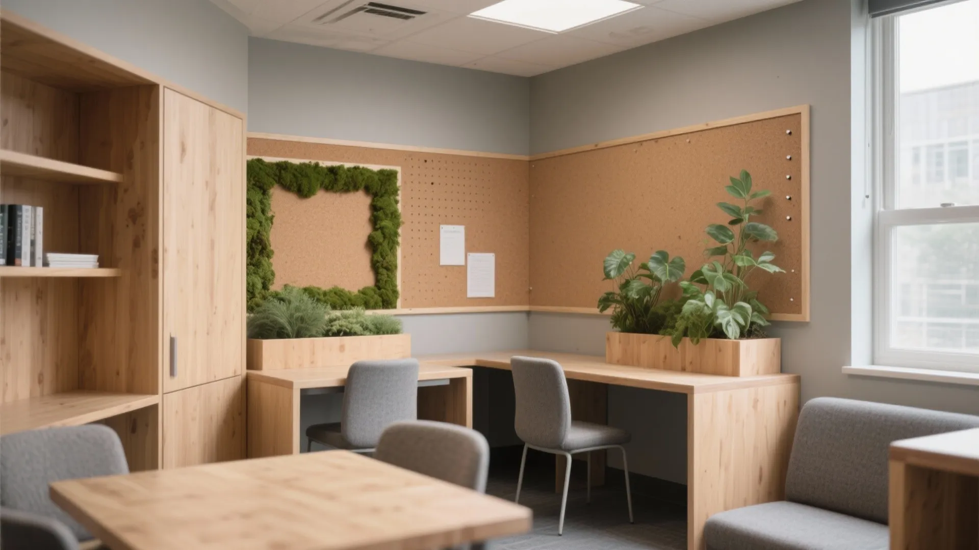 Warm wood and small biophilic moves