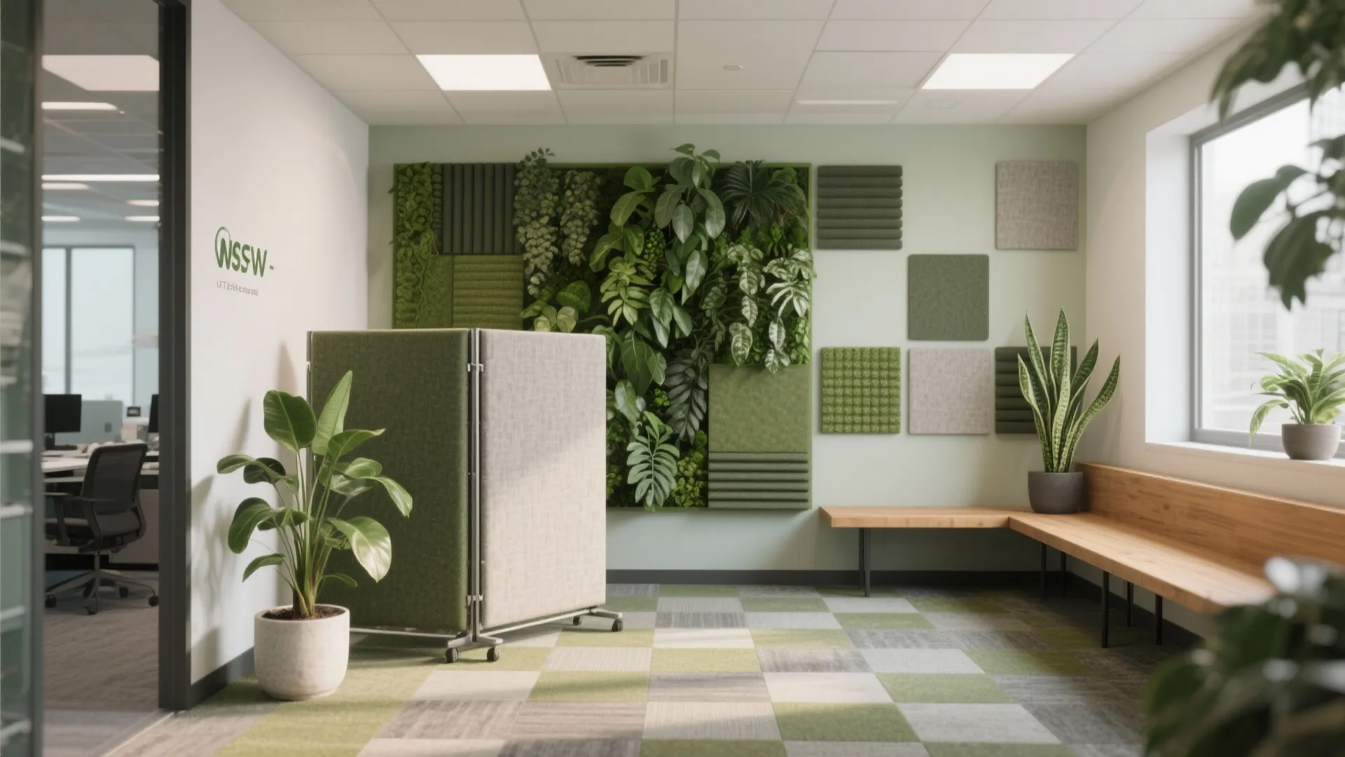 5. Biophilic touches and acoustic zoning