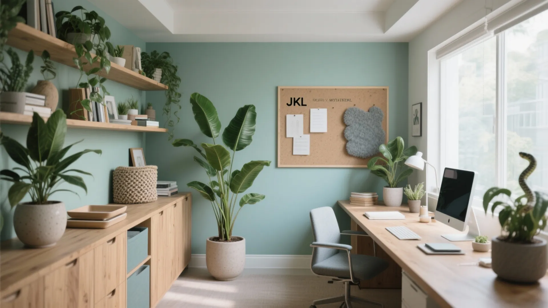 Biophilic calm and color that supports focus