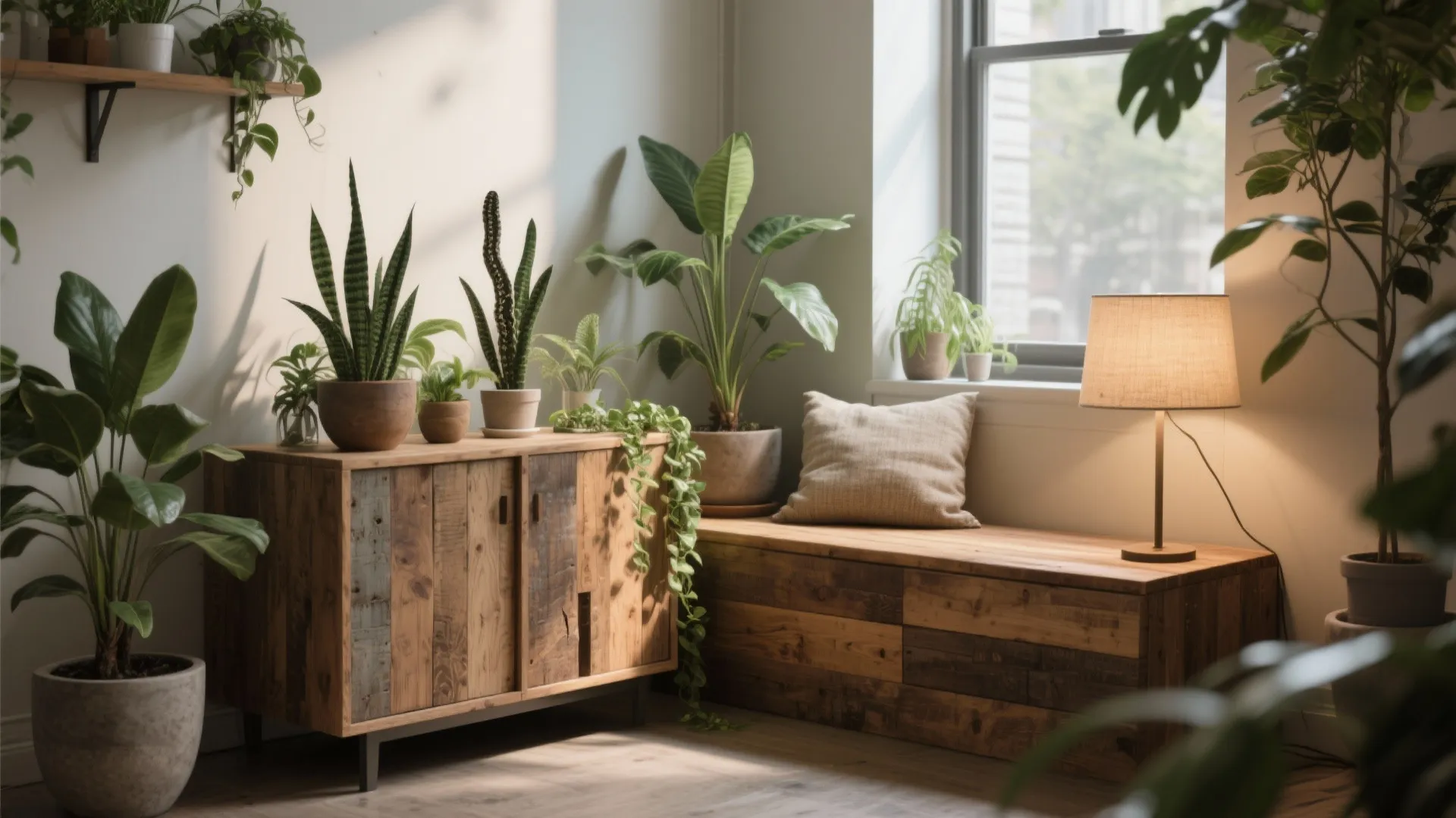 2. Biophilic Corners and Natural Materials