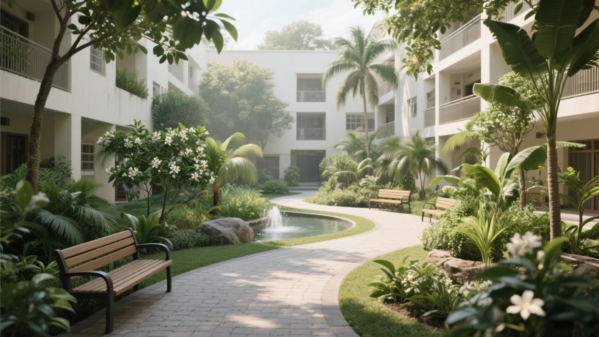 Biophilic Courtyards and Daylight Therapy