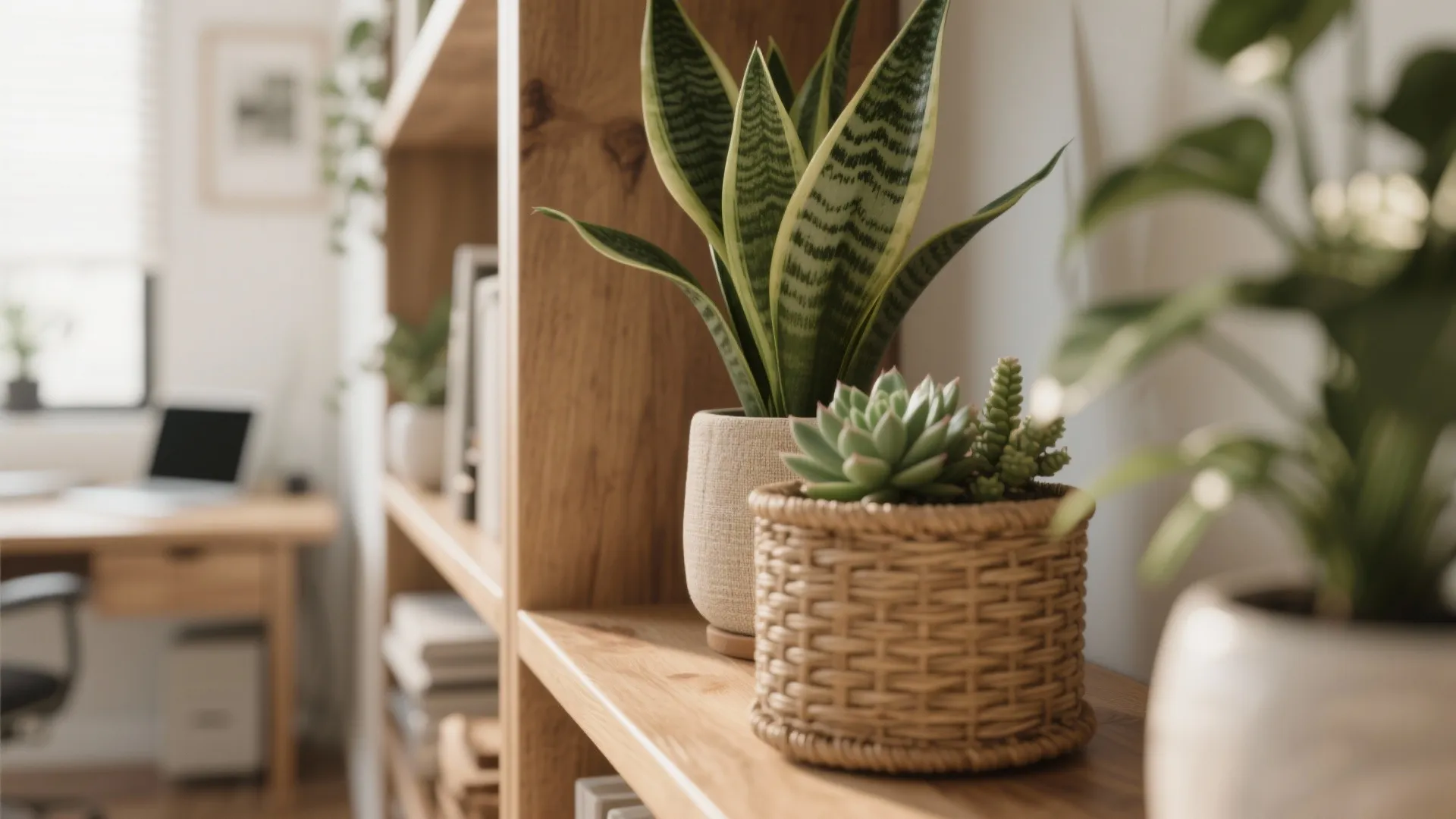 3. Biophilic Touches: Plants and Natural Textures