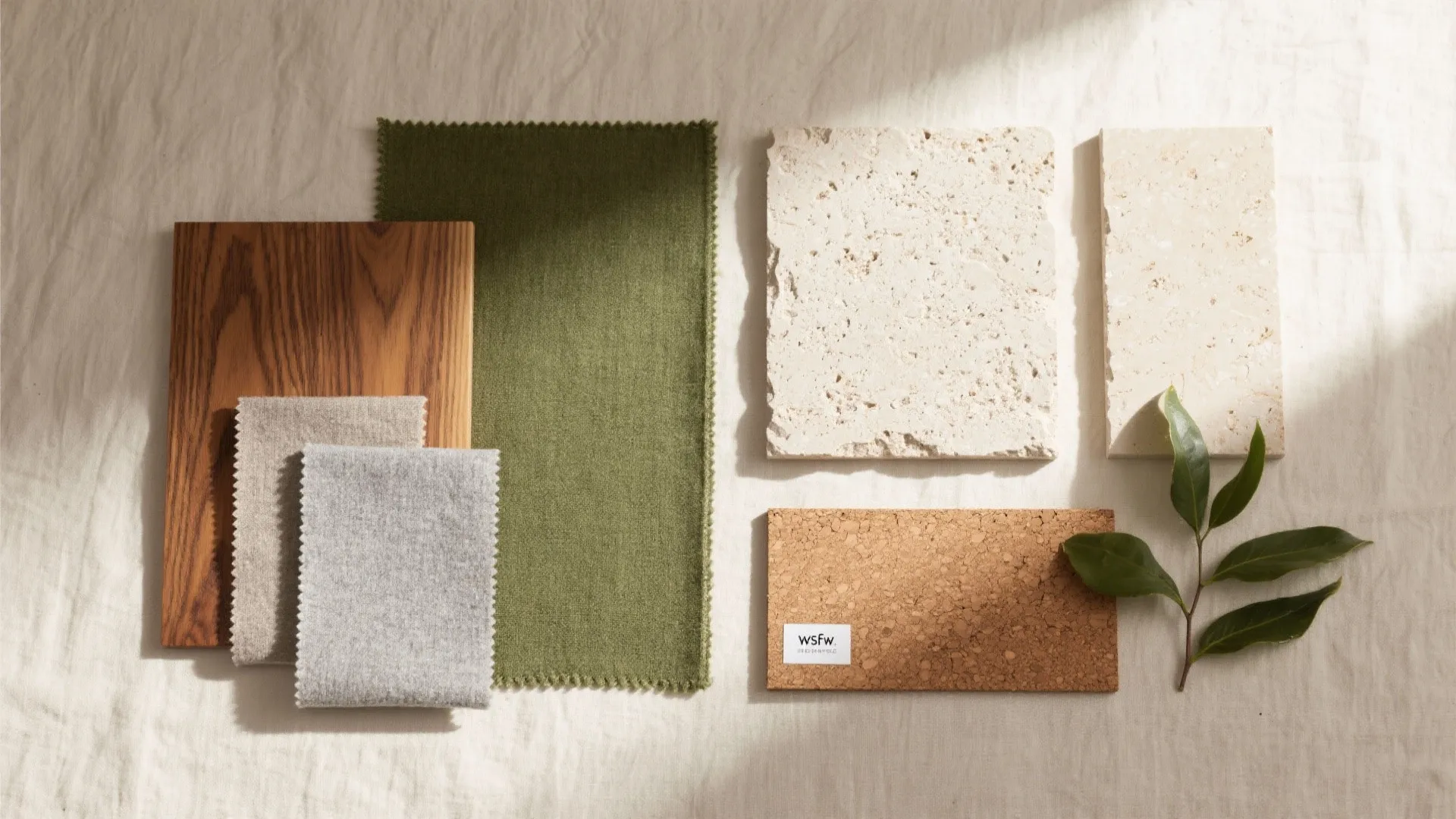 Biophilic materials and calming colors