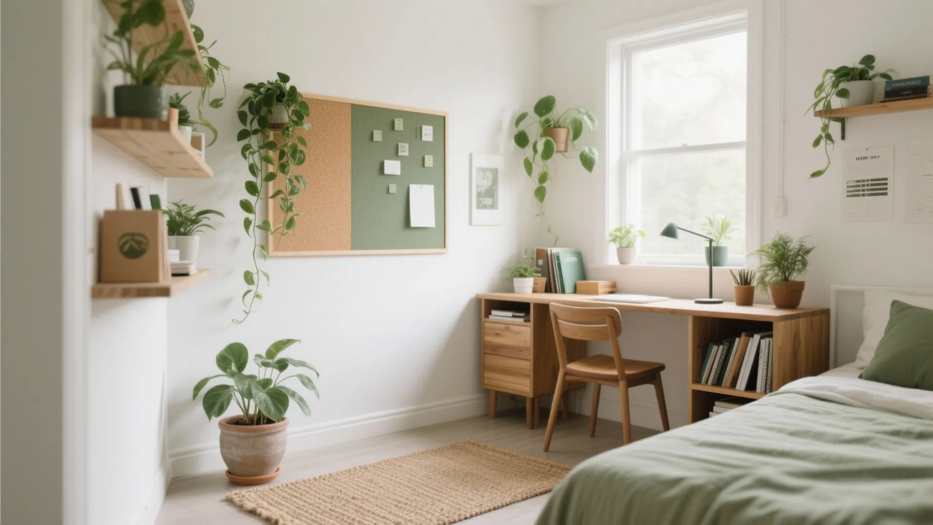 3) Biophilic Greens and Nature Tones for Wellbeing