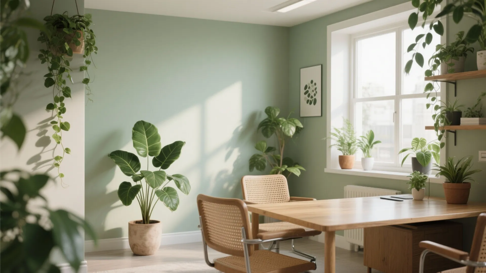 4. Biophilic greens and soft nature-inspired palettes