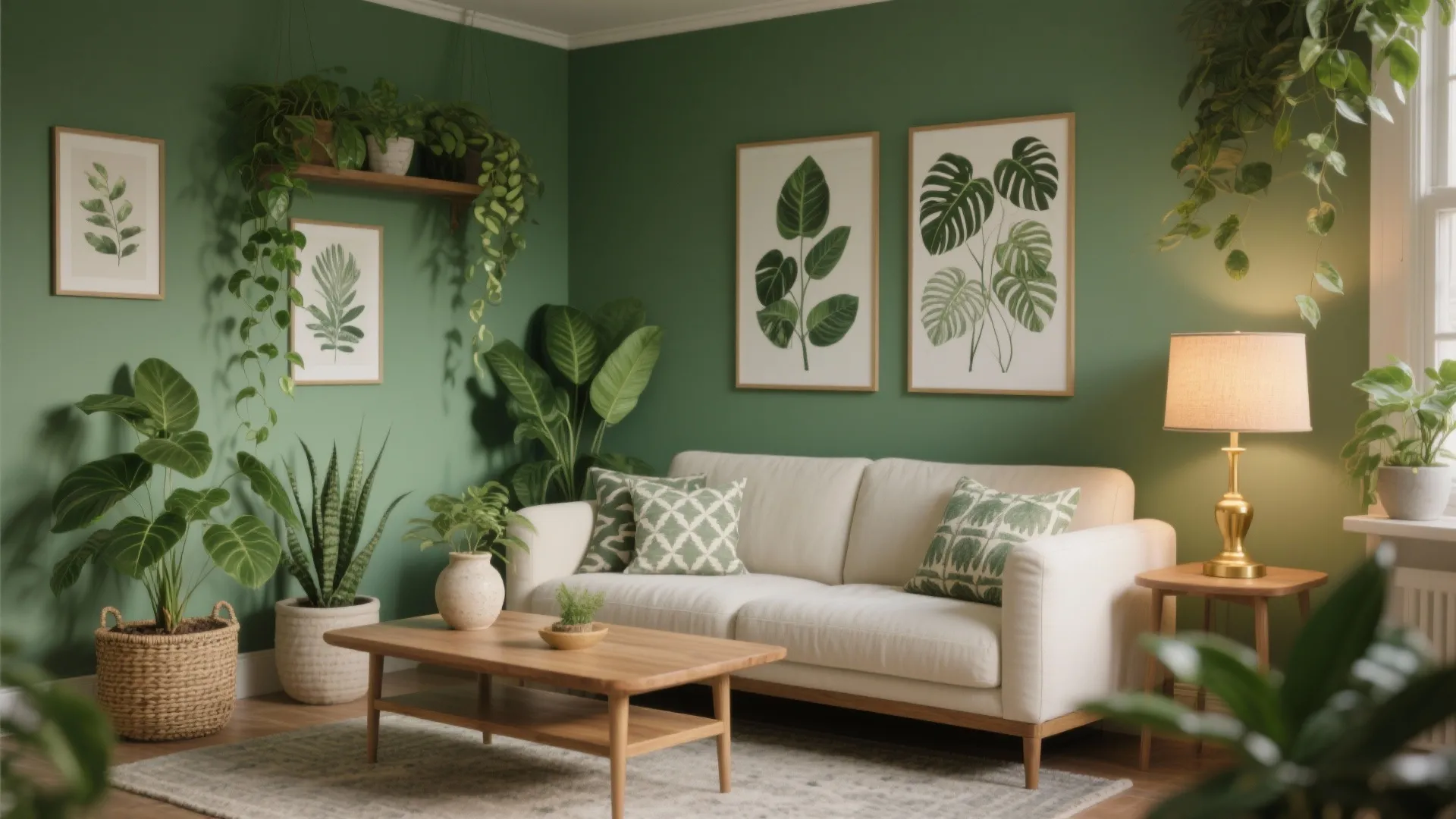 Biophilic Layering: Plants, Paint, Pattern