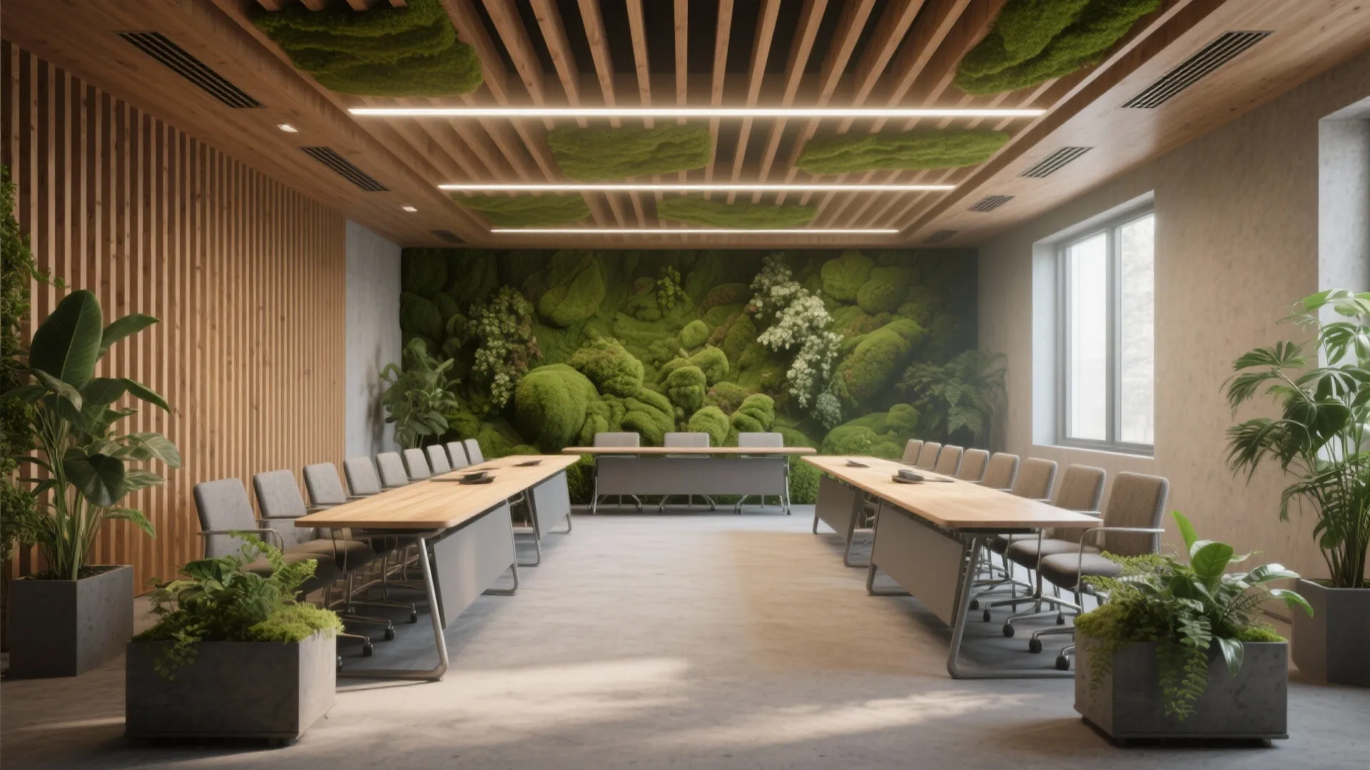 Biophilic Comfort in Compact Halls