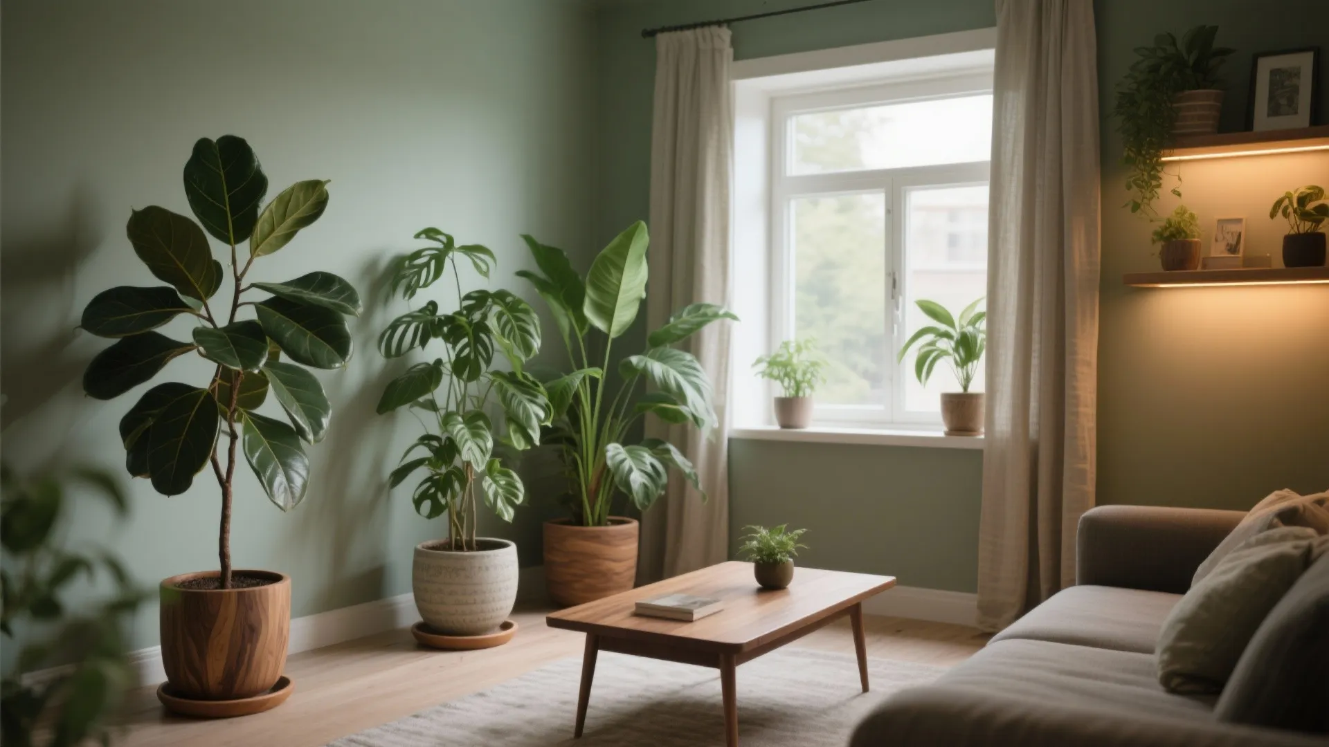 Biophilic Touches: Plants, Wood, and Light
