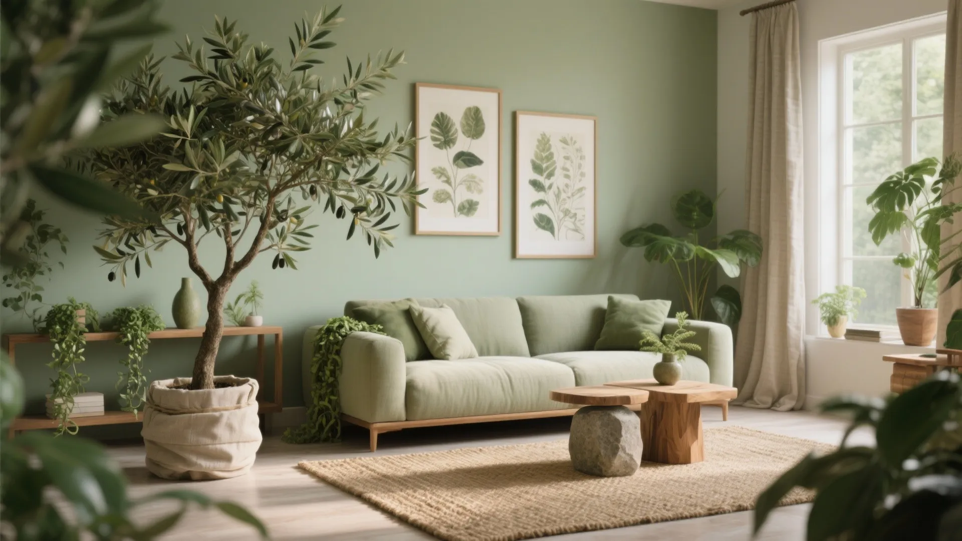 Biophilic Mix: Plants, Natural Fibers, and Botanical Art