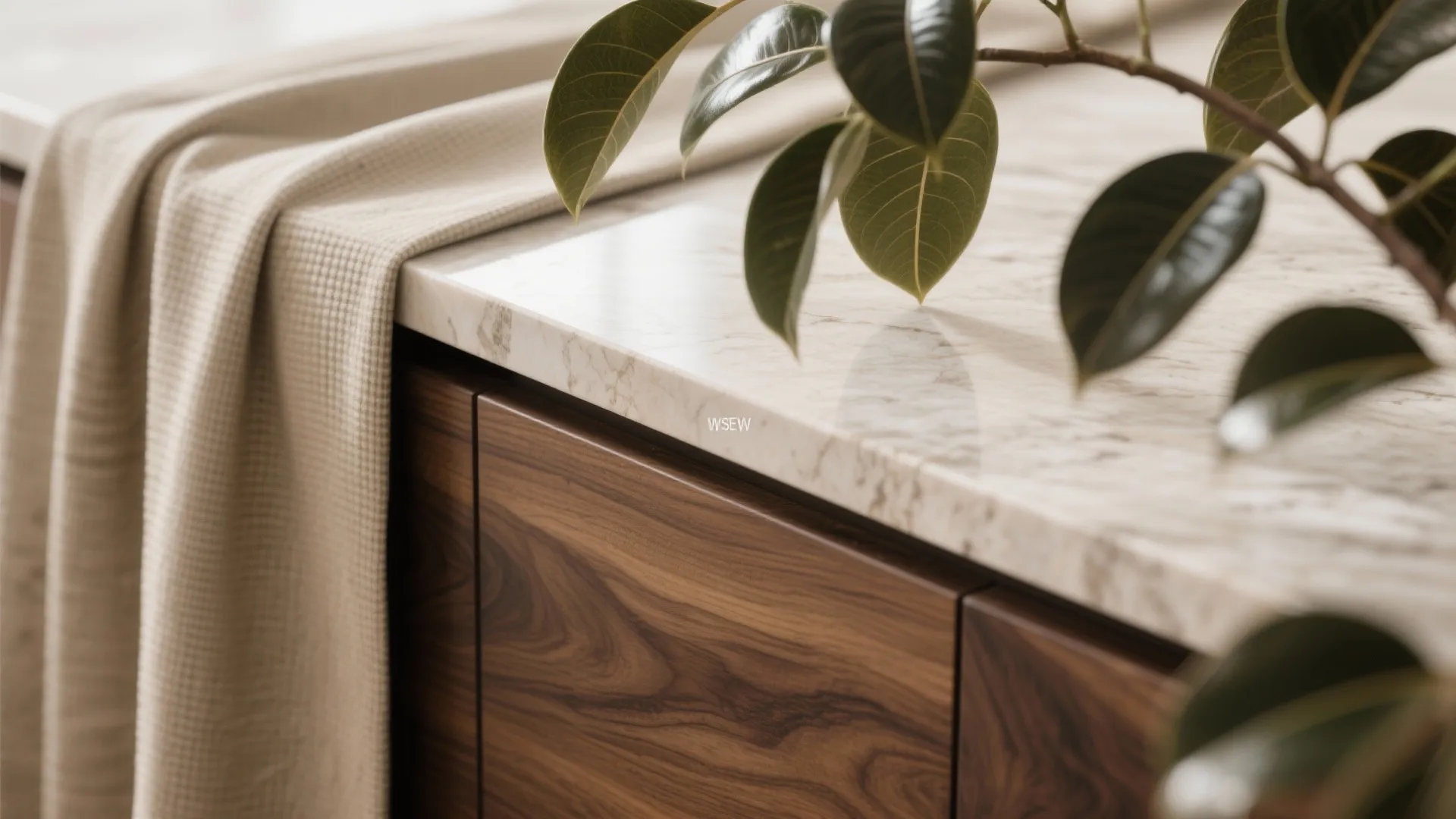 Biophilic luxe: stone, wood, and indoor greens