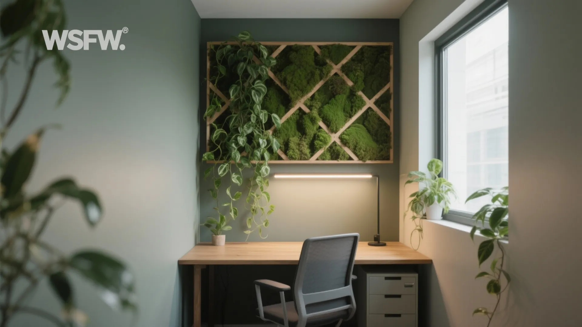 Biophilic Walls: Plants, Moss, and Daylight Balance