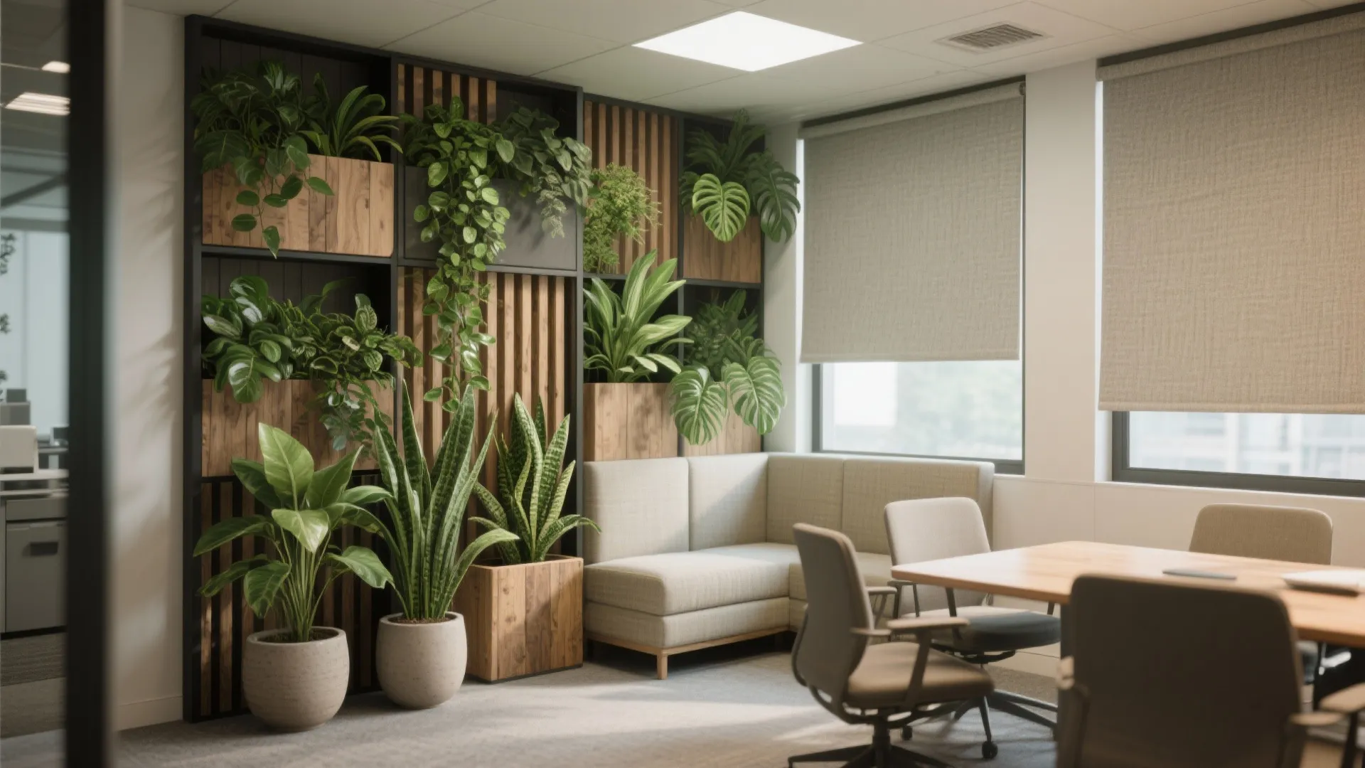 2. Biophilic touches and modular planters