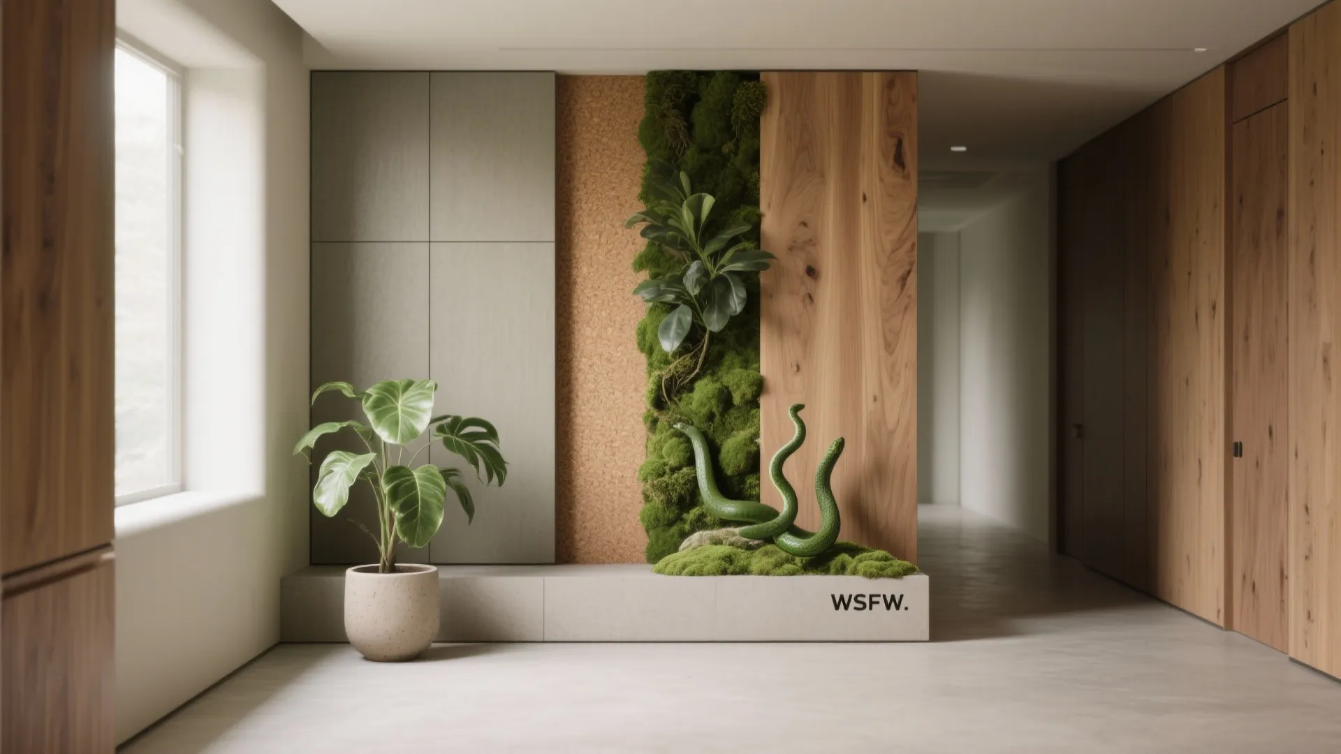 5) Calm by Nature: Wood Tones, Plants, and Tactile Texture