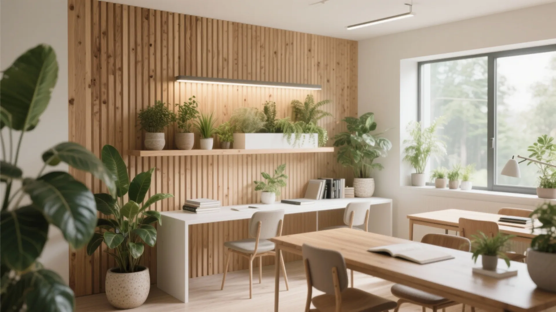 Biophilic touches for calmer study
