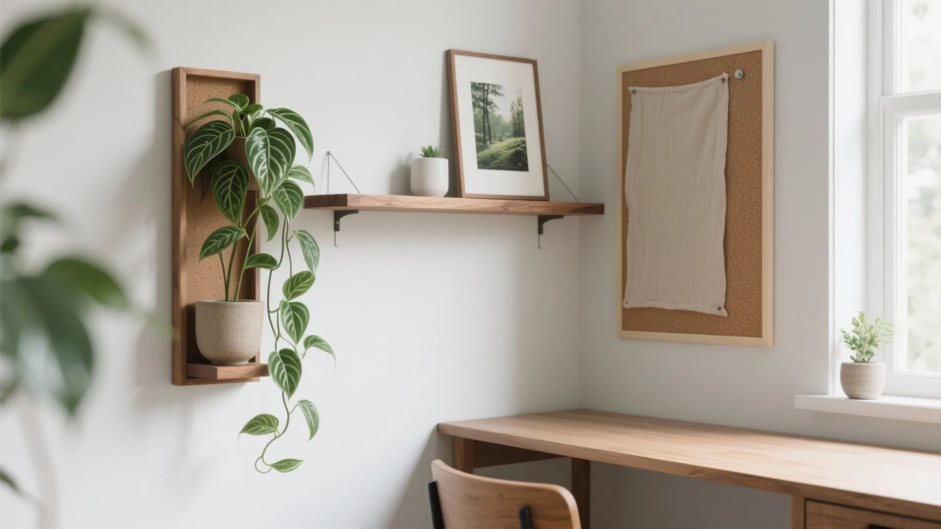 Biophilic touches for calm focus