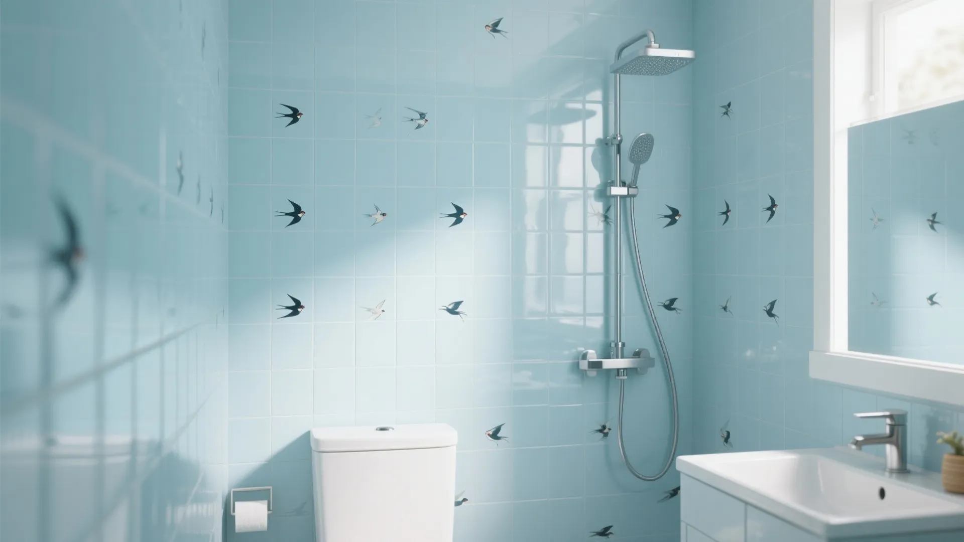Tip 2: Subtle Bird Motifs in Tiles