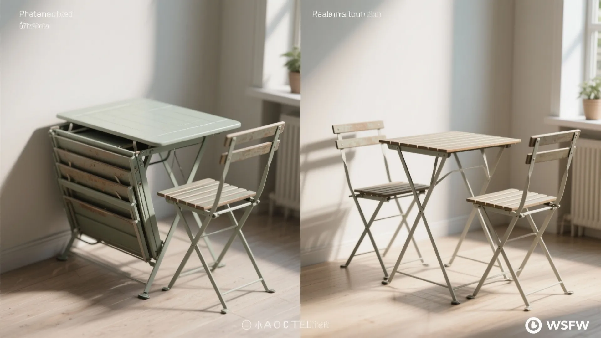 4. Folding bistro set with hidden nesting stools (cheap and charming)