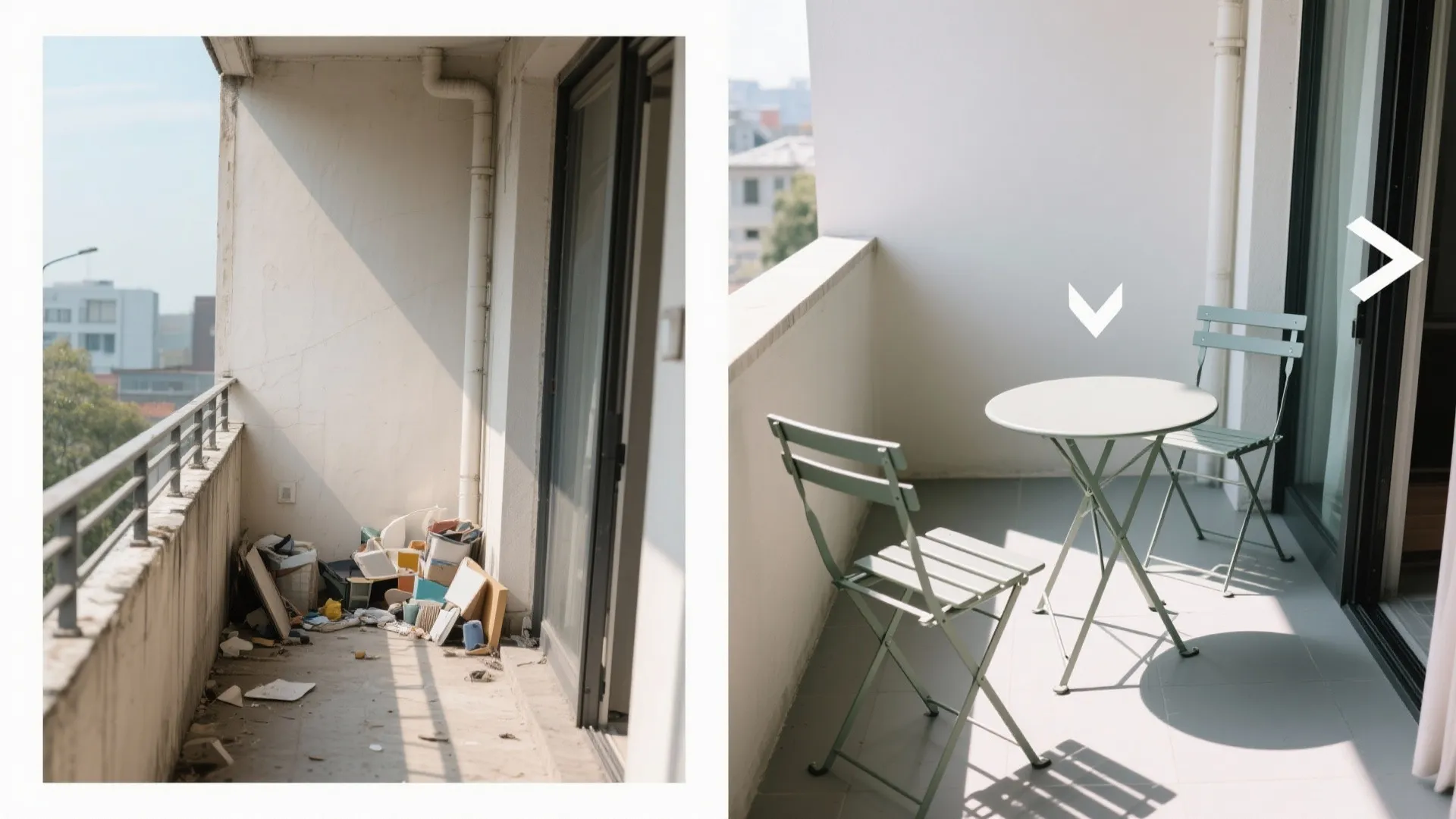 Bistro set with stacking chairs