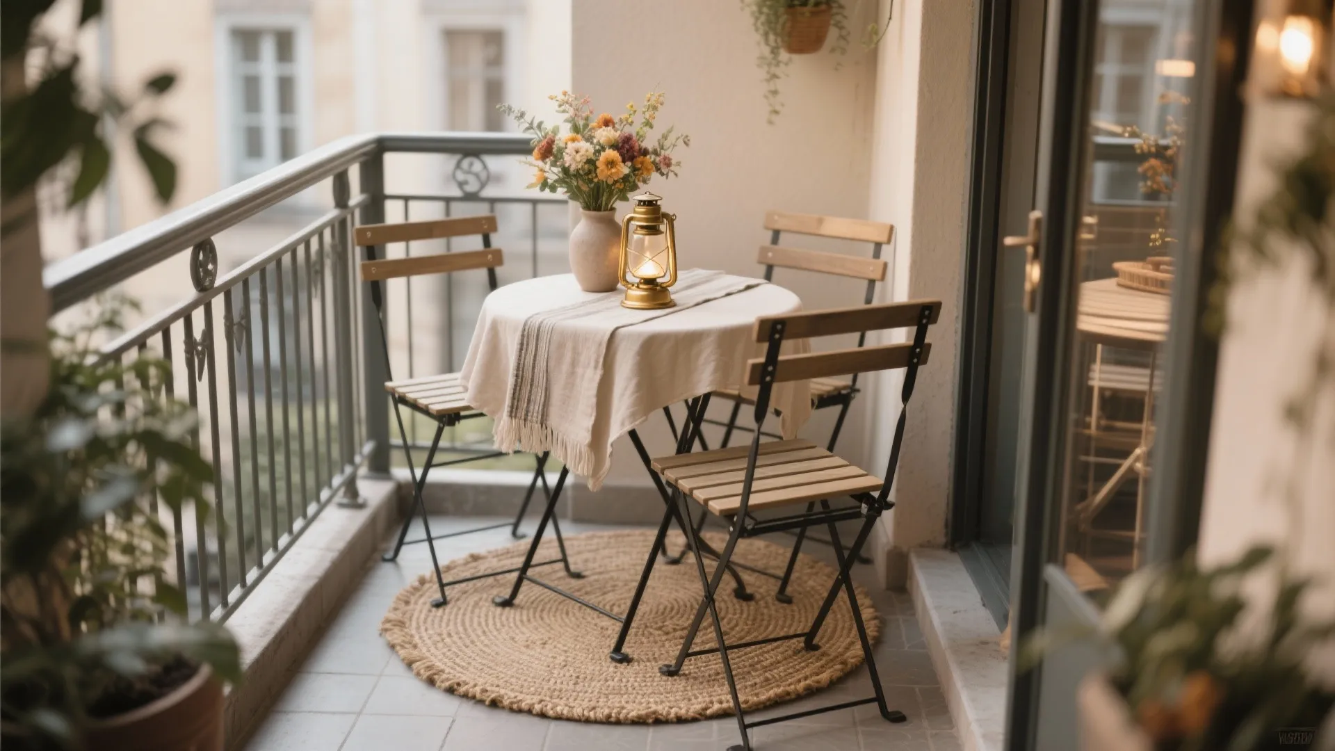 3) Bistro corner with layered textures for lifestyle shots