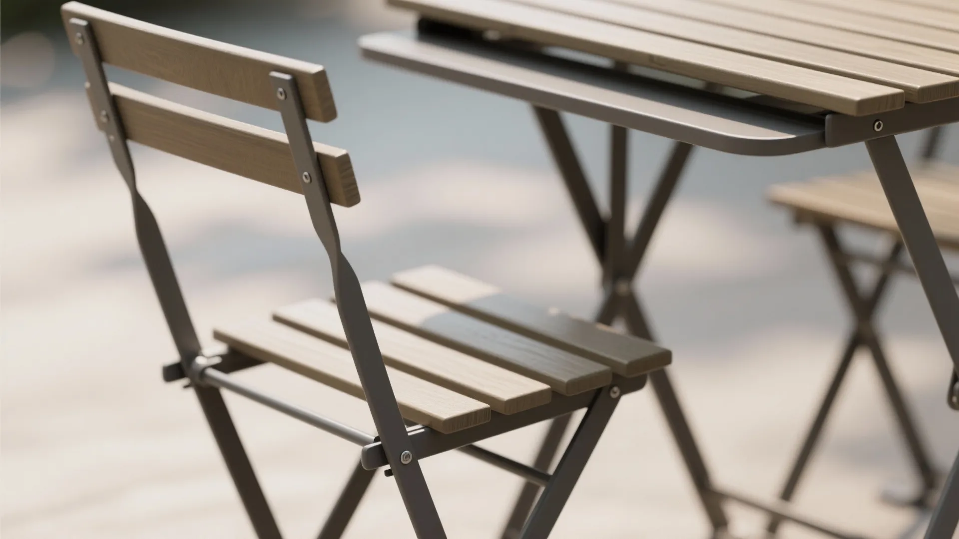 5) Folding Bistro Chairs and Wall-Mounted Perches