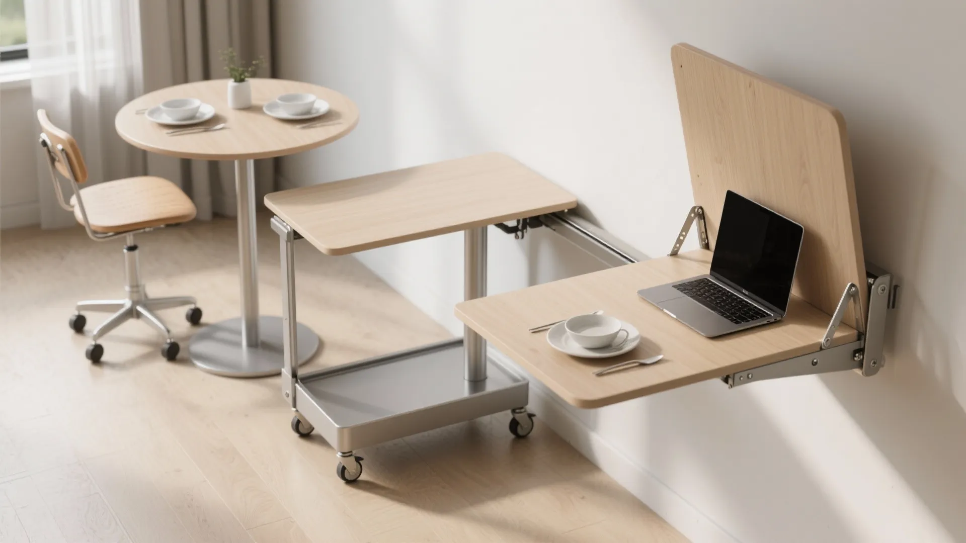 5. Bistro or folding sets that double as workstations