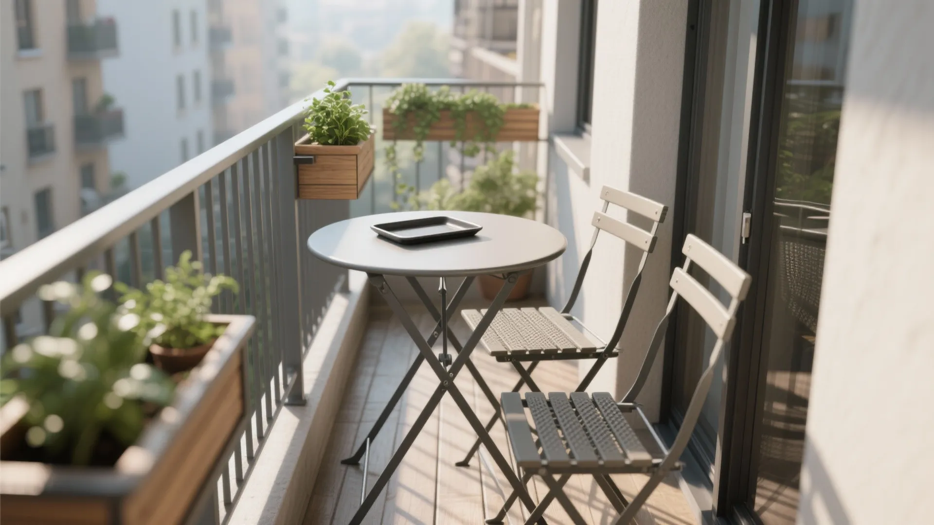 Compact Bistro Sets with Fold-Down Pieces