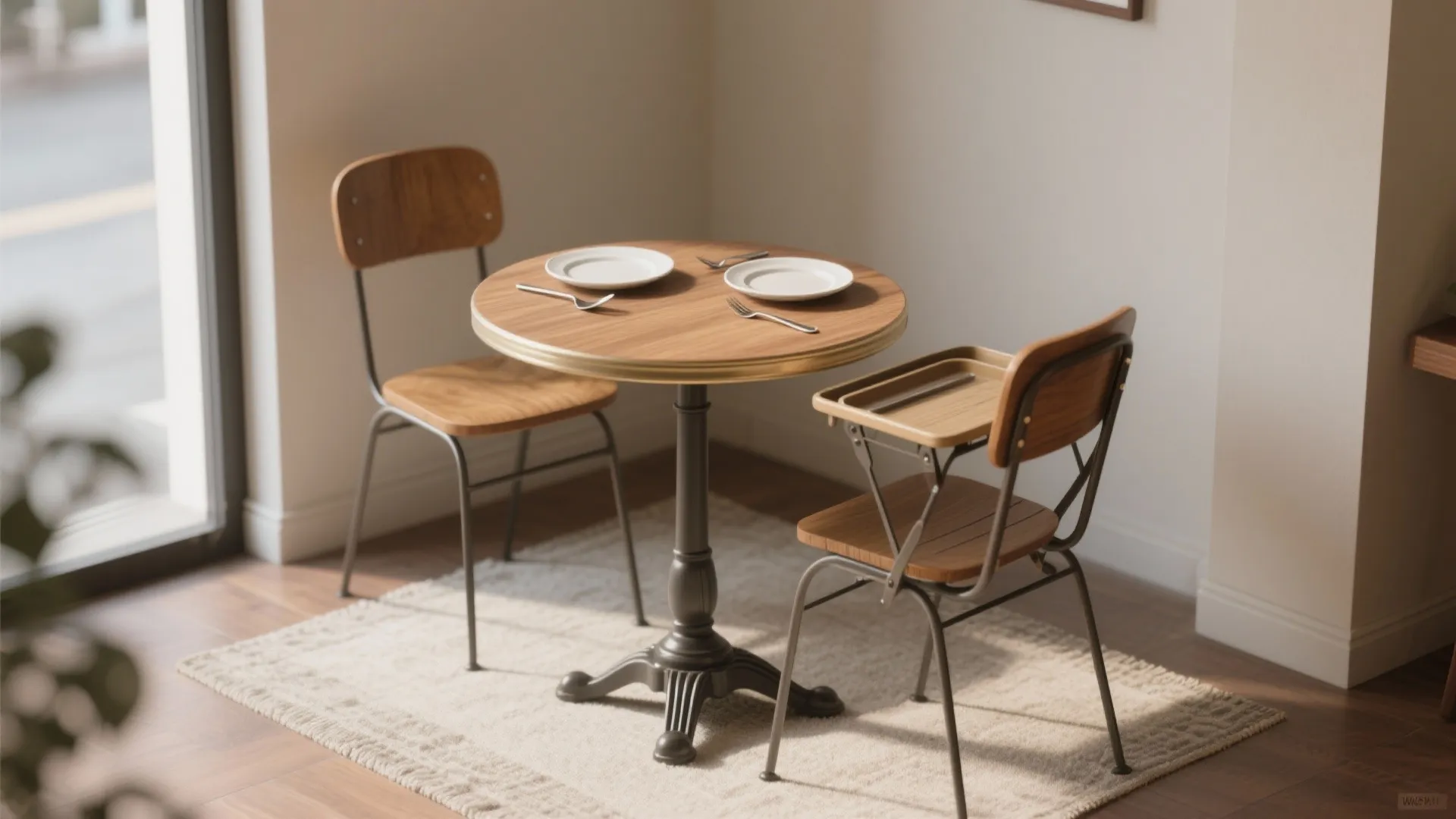1. Bistro-Style Round Table