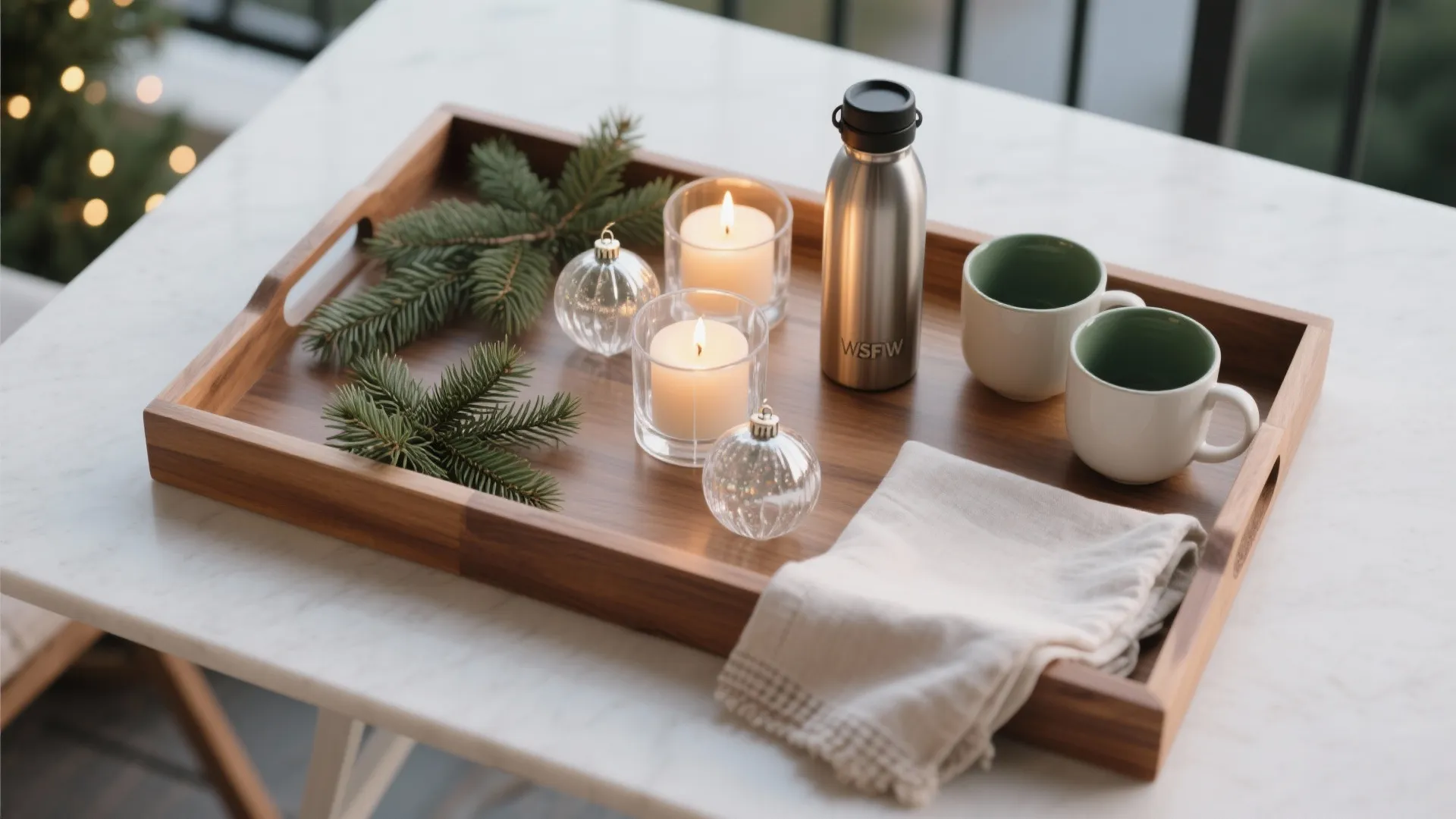 Micro Entertaining: Foldable Bistro Setup + Tray Decor