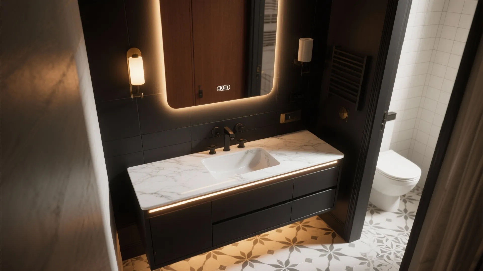 Black 30 Inch Bathroom Vanity Ideas: Small footprint, big style: 5 creative ways to use a black 30" bathroom vanity in compact bathrooms