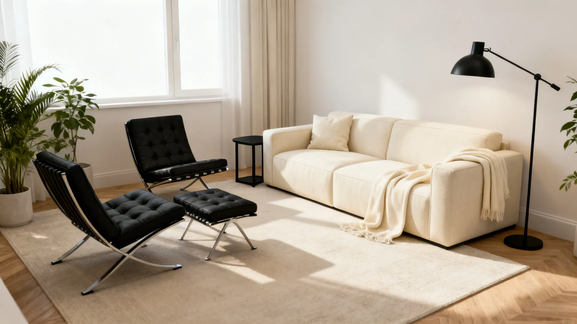 3. Use black accent chairs for flexible style