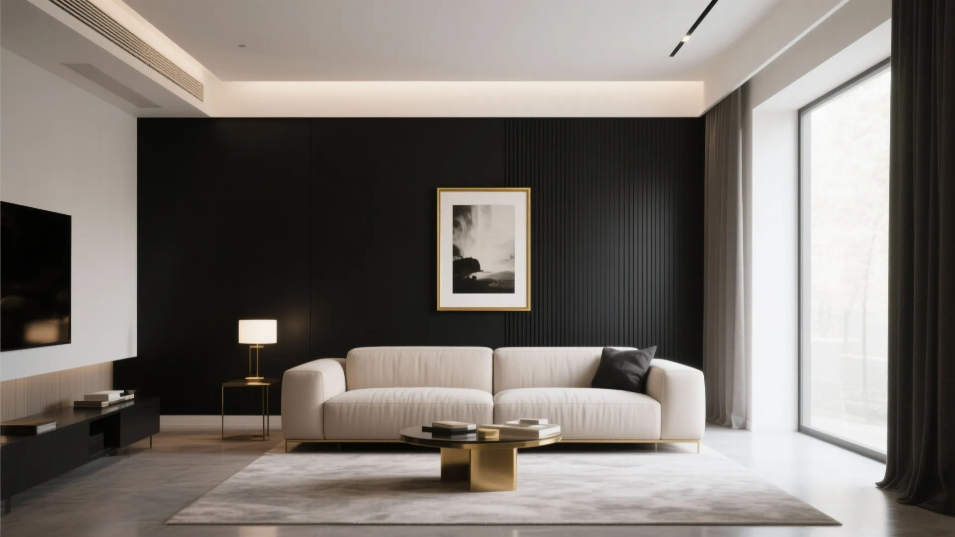 8. Black Accent Wall