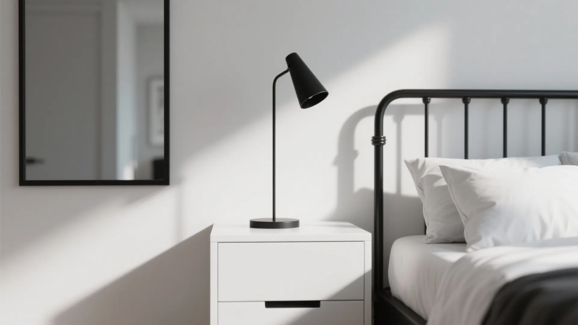 5. Monochrome White with Black Accents for Graphic Impact