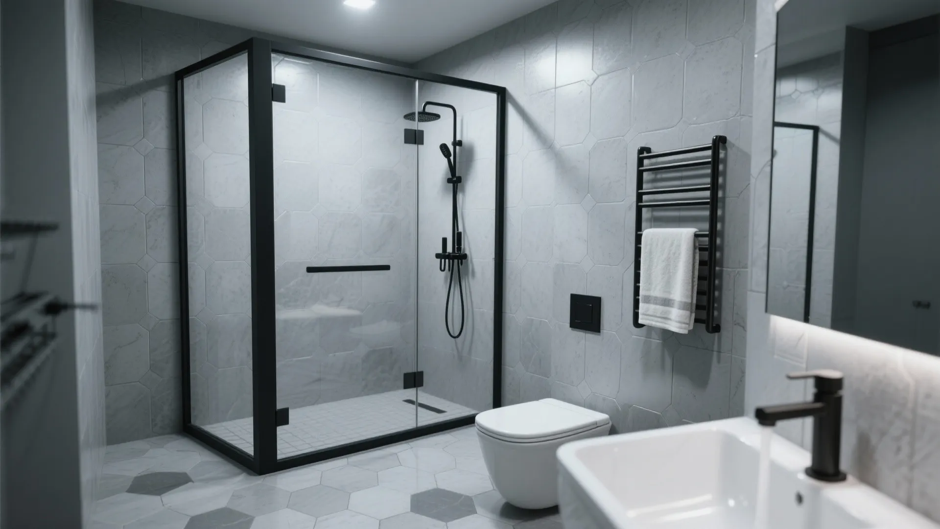 2. High-contrast black accents for modern drama