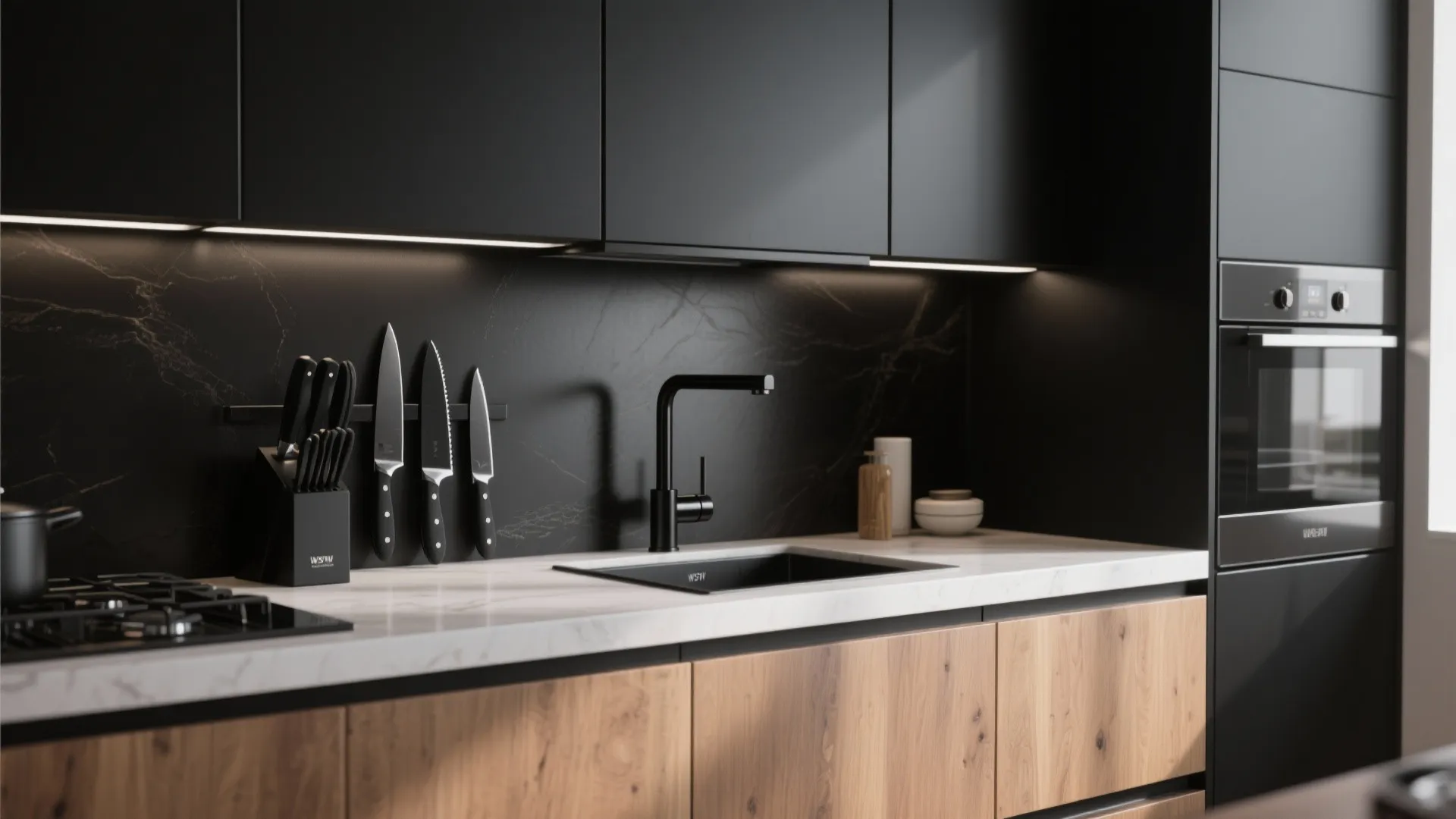 4. Opt for matching black accessories for cohesion